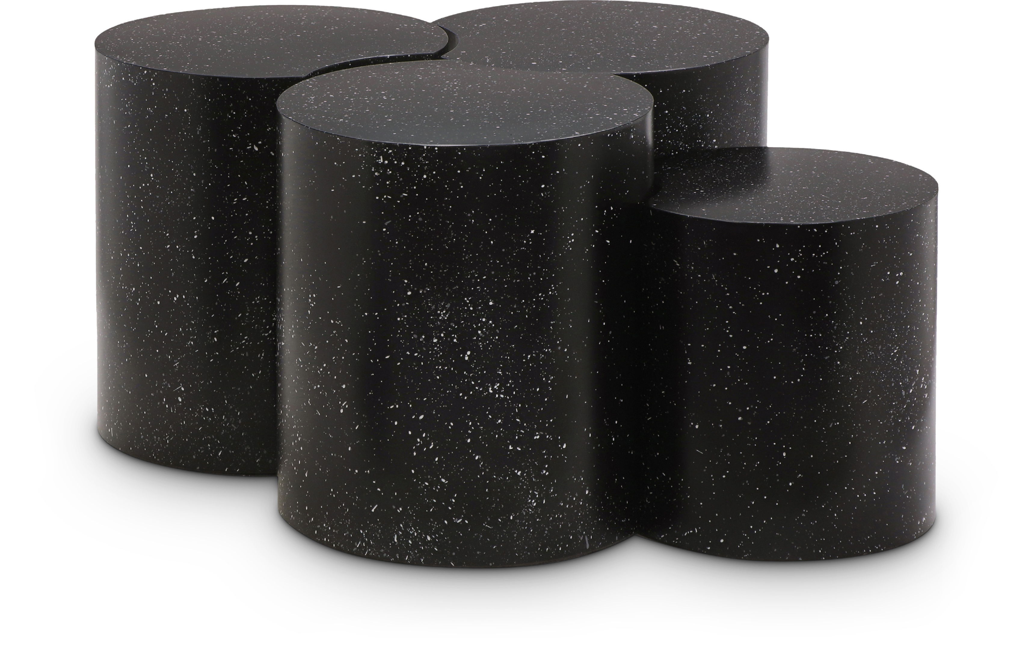 Dimple - 4 Piece Modular Coffee Table - Black Terazzo