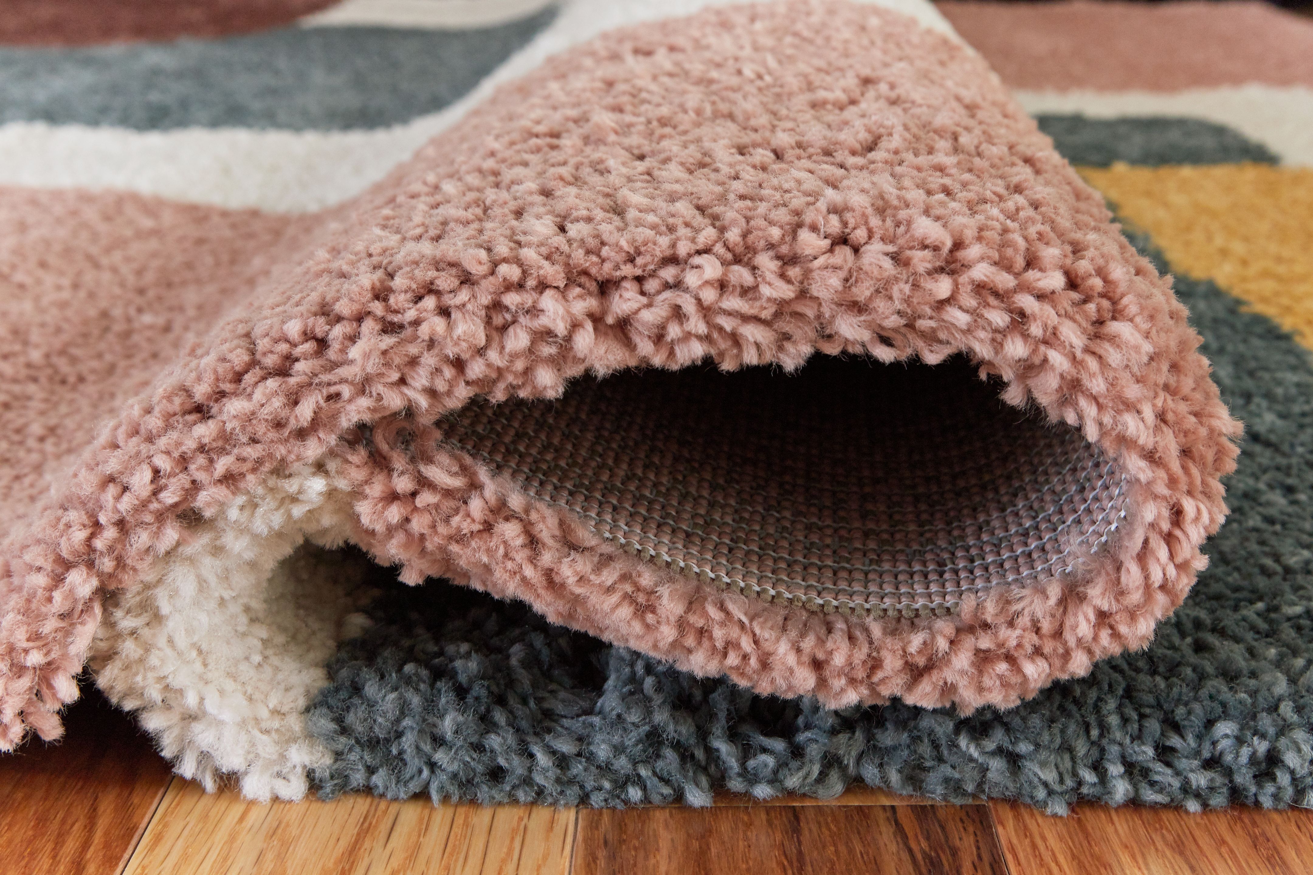 Ashley Furniture Flynnwick - 5' x 7' Rug - Cream / Pink / Gray - Image 4