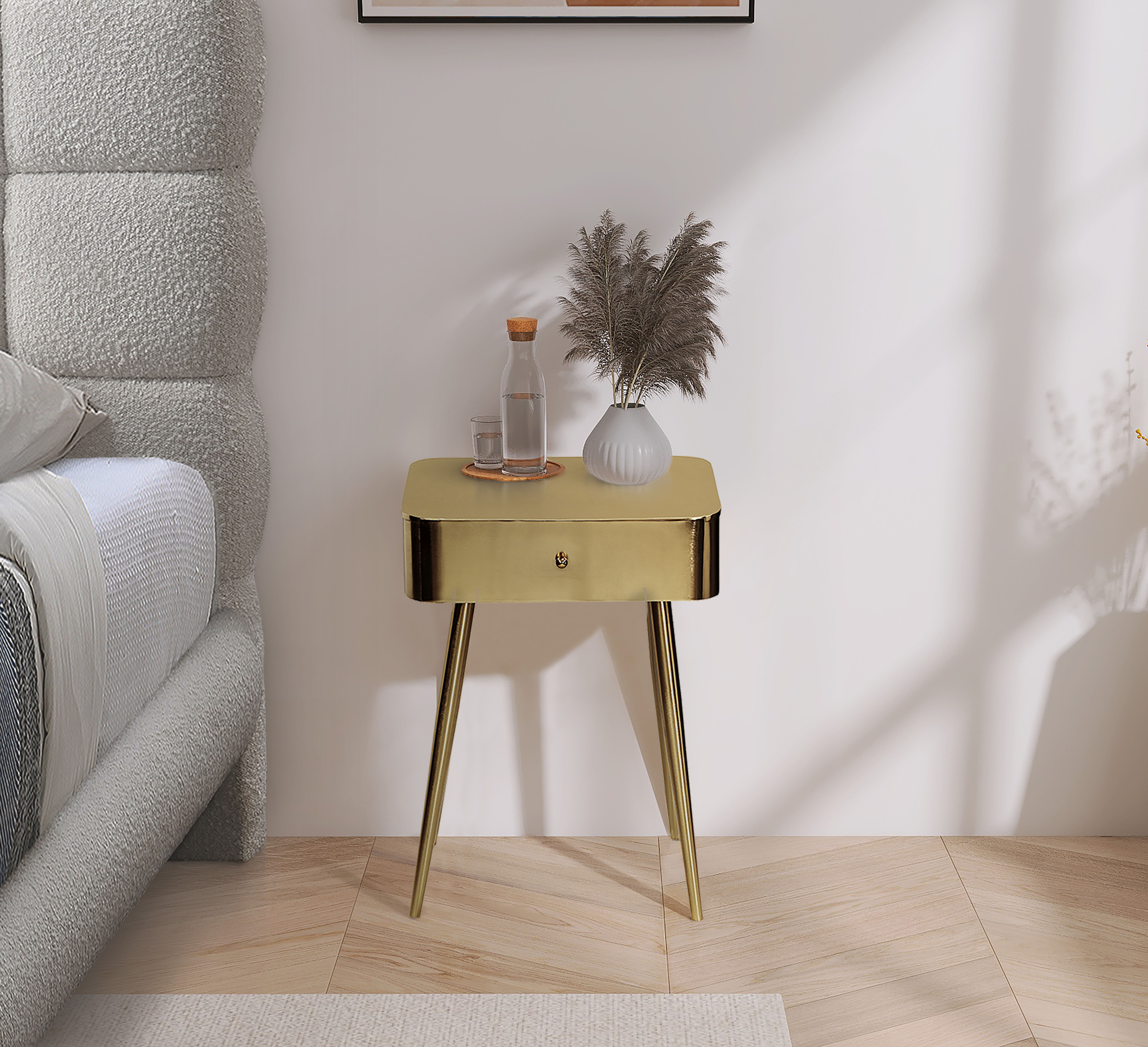 Rylan - Night Stand - Brushed Gold