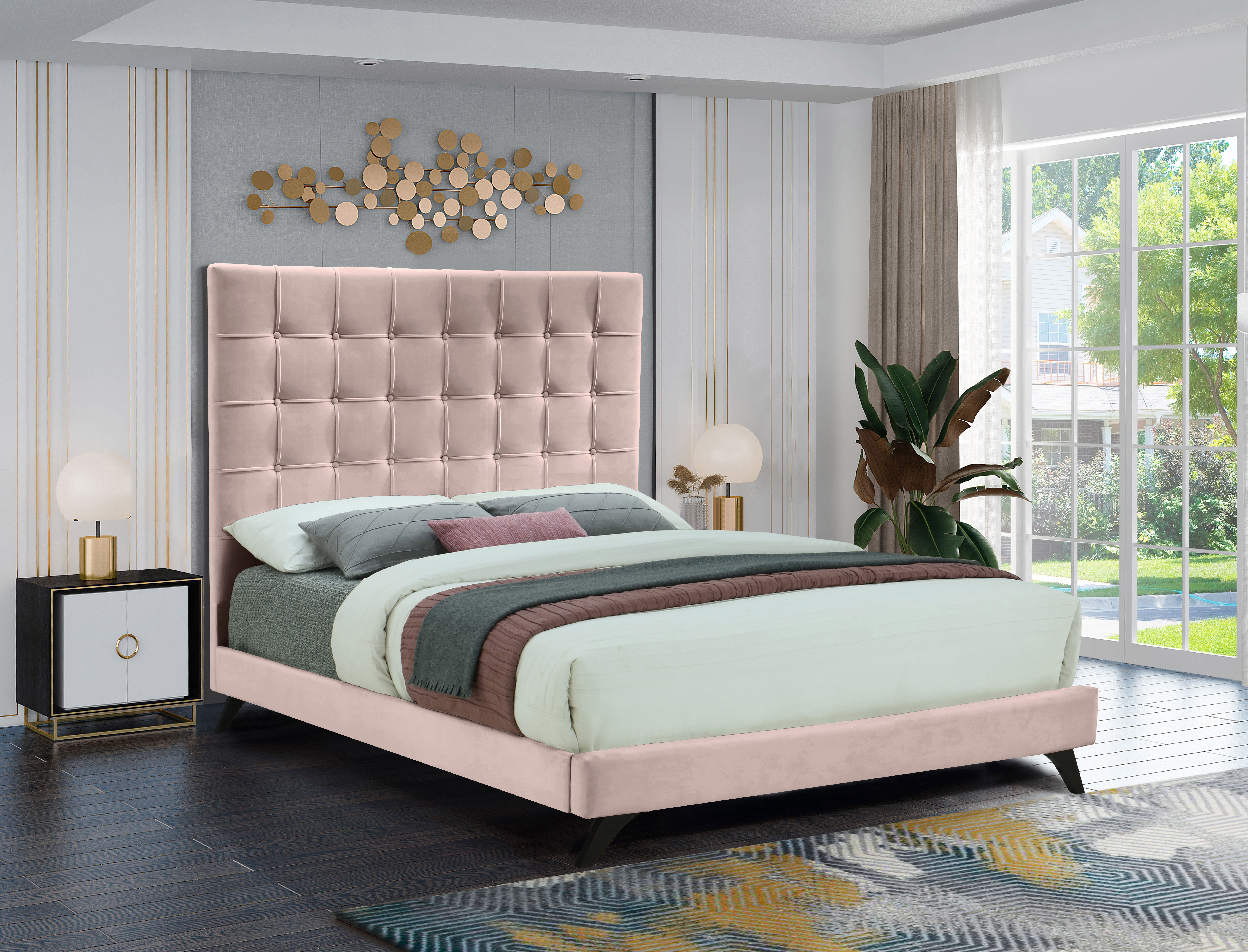Elly - King Bed - Pink