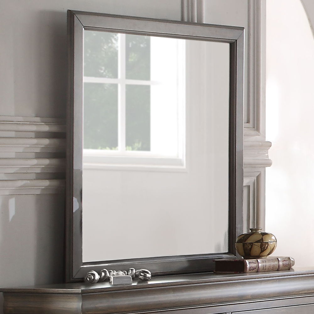 Louis Philippe - Mirror - Antique Gray, dark brown