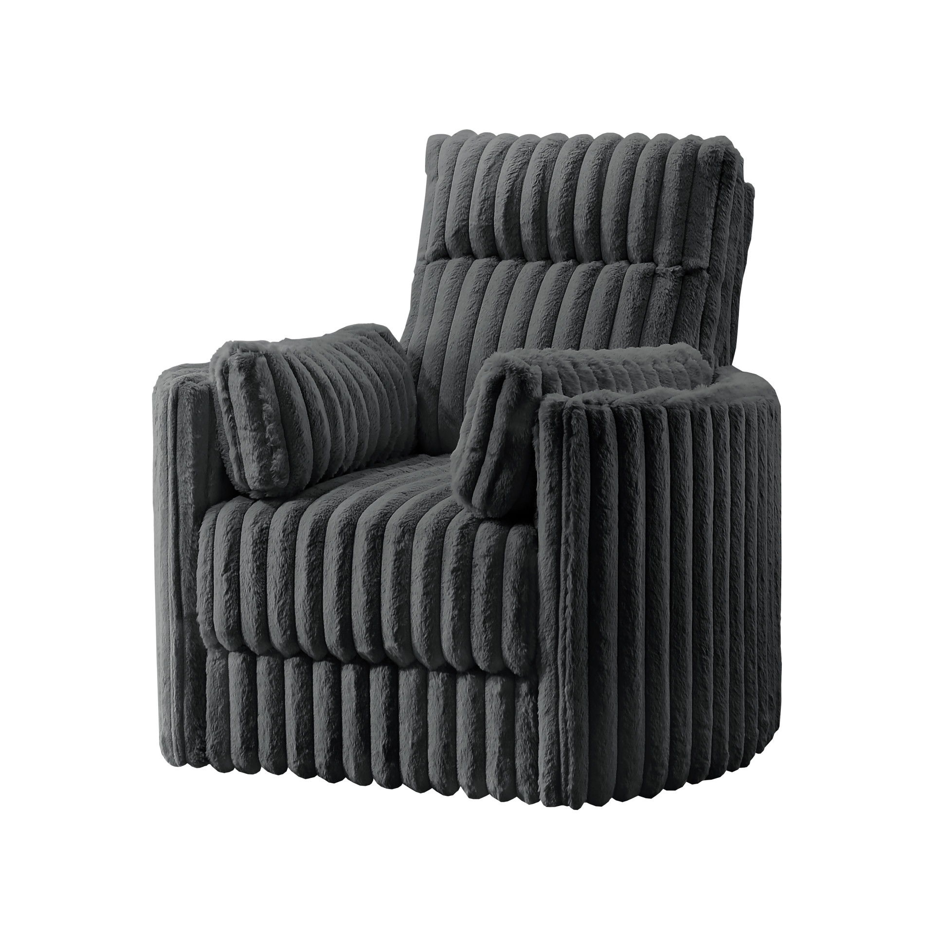 Embrace - Swivel Accent Chair - Charcoal