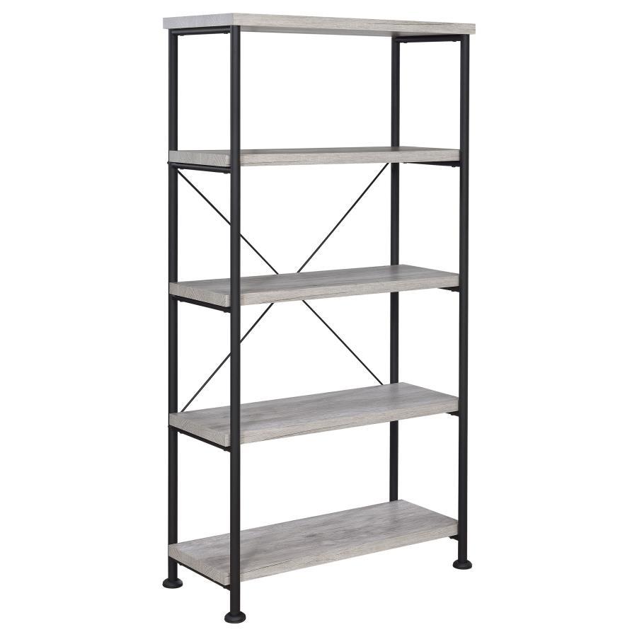 Analiese - 4-Shelf Bookshelf - Gray Driftwood Image