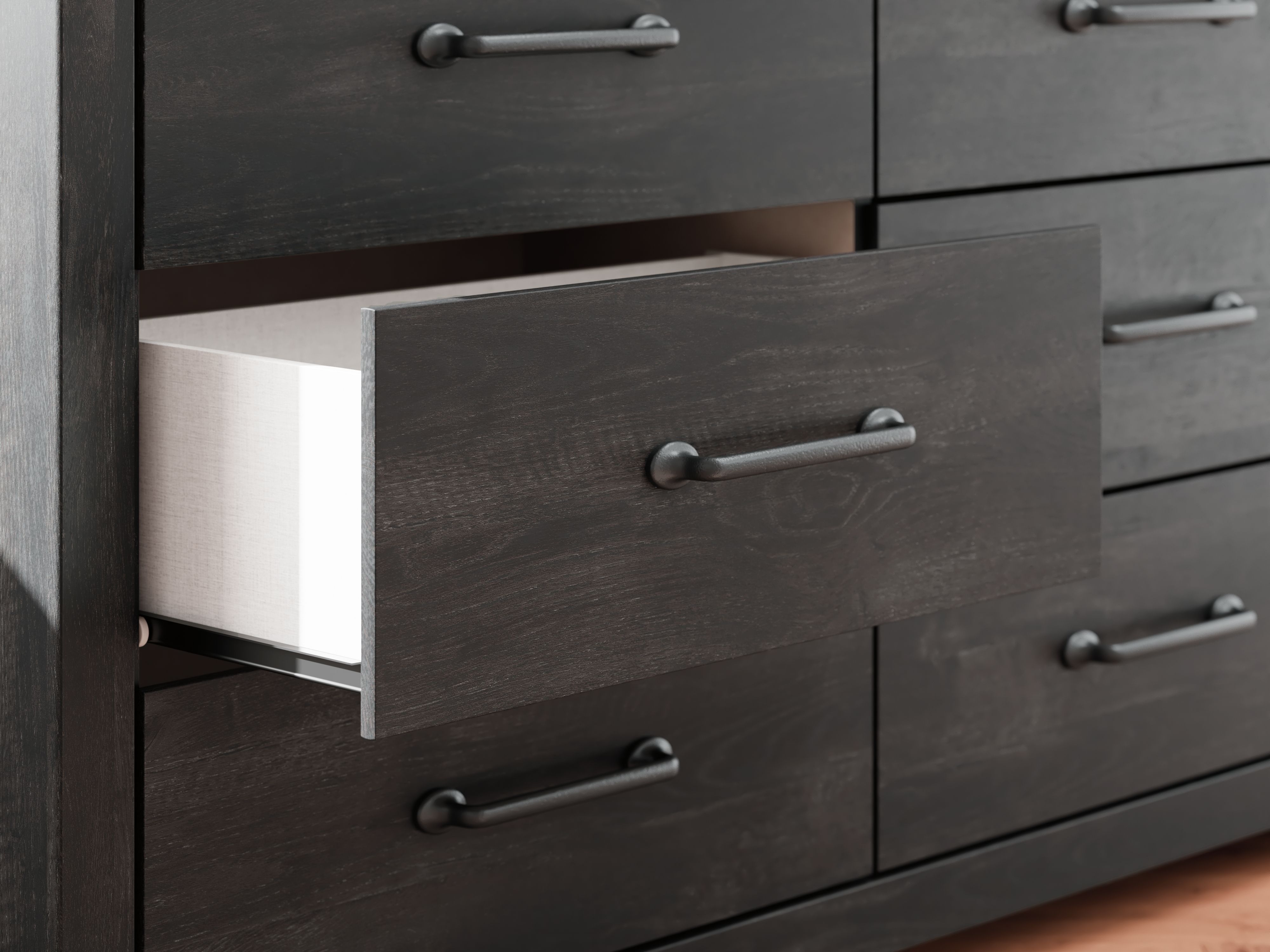 Ashley Furniture Hollivern - Six Drawer Dresser - Dark Gray - Image 10