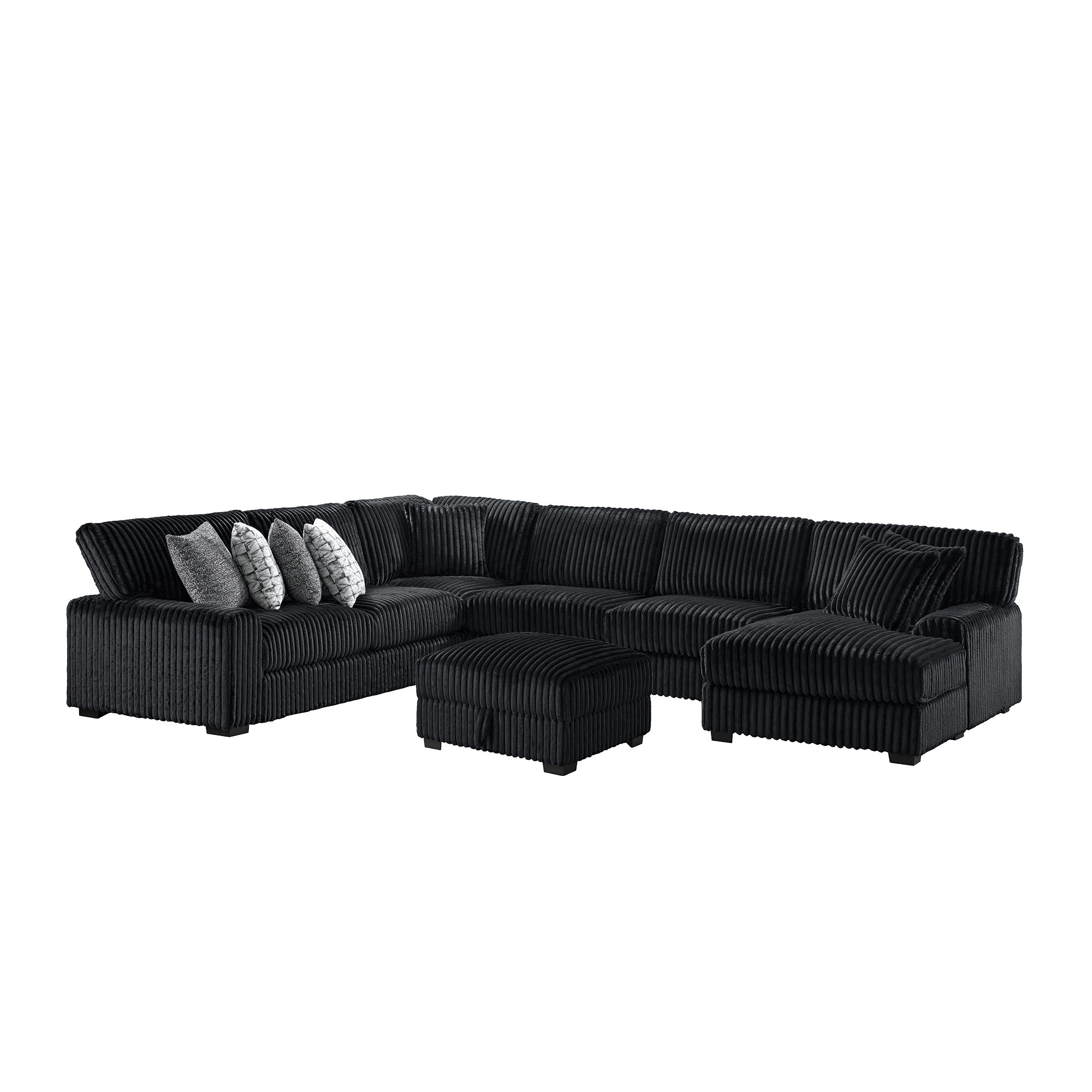 6 Pc · Sectional Set With RHF Chaise 2 Self Pillows