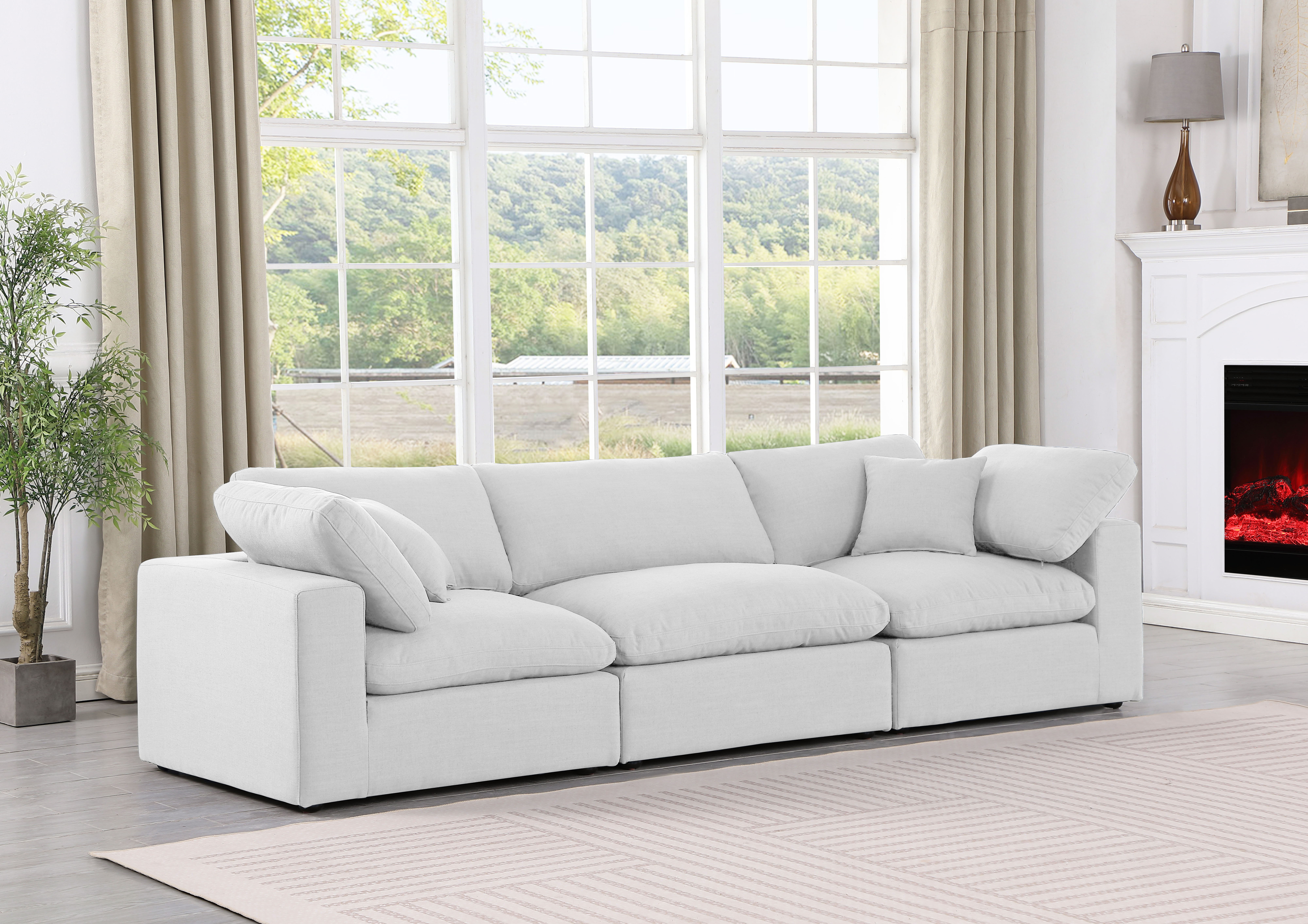 Comfy - Linen Modular Sofa 3 Pieces - Off White