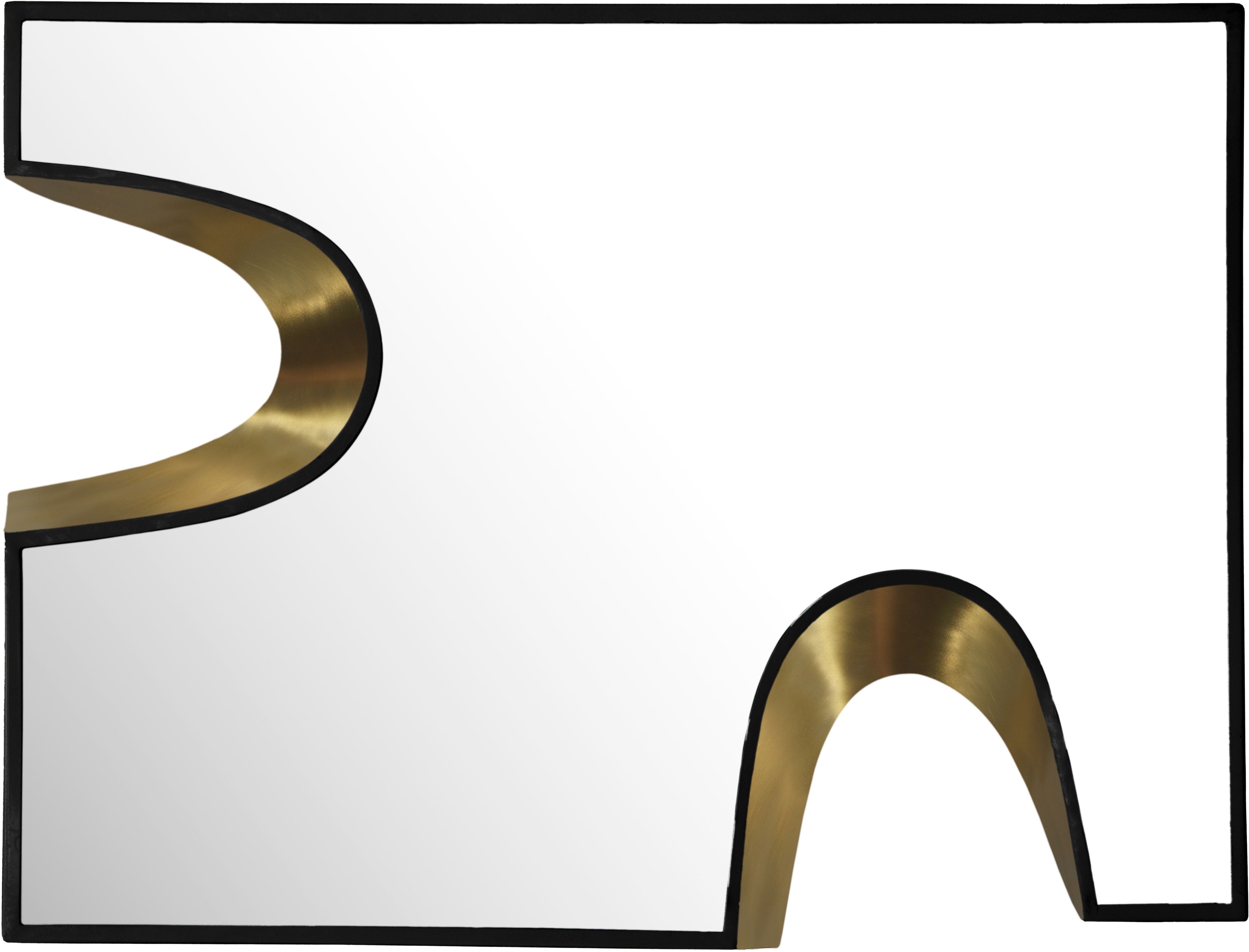 Soleil - 28" Mirror - Black / Gold