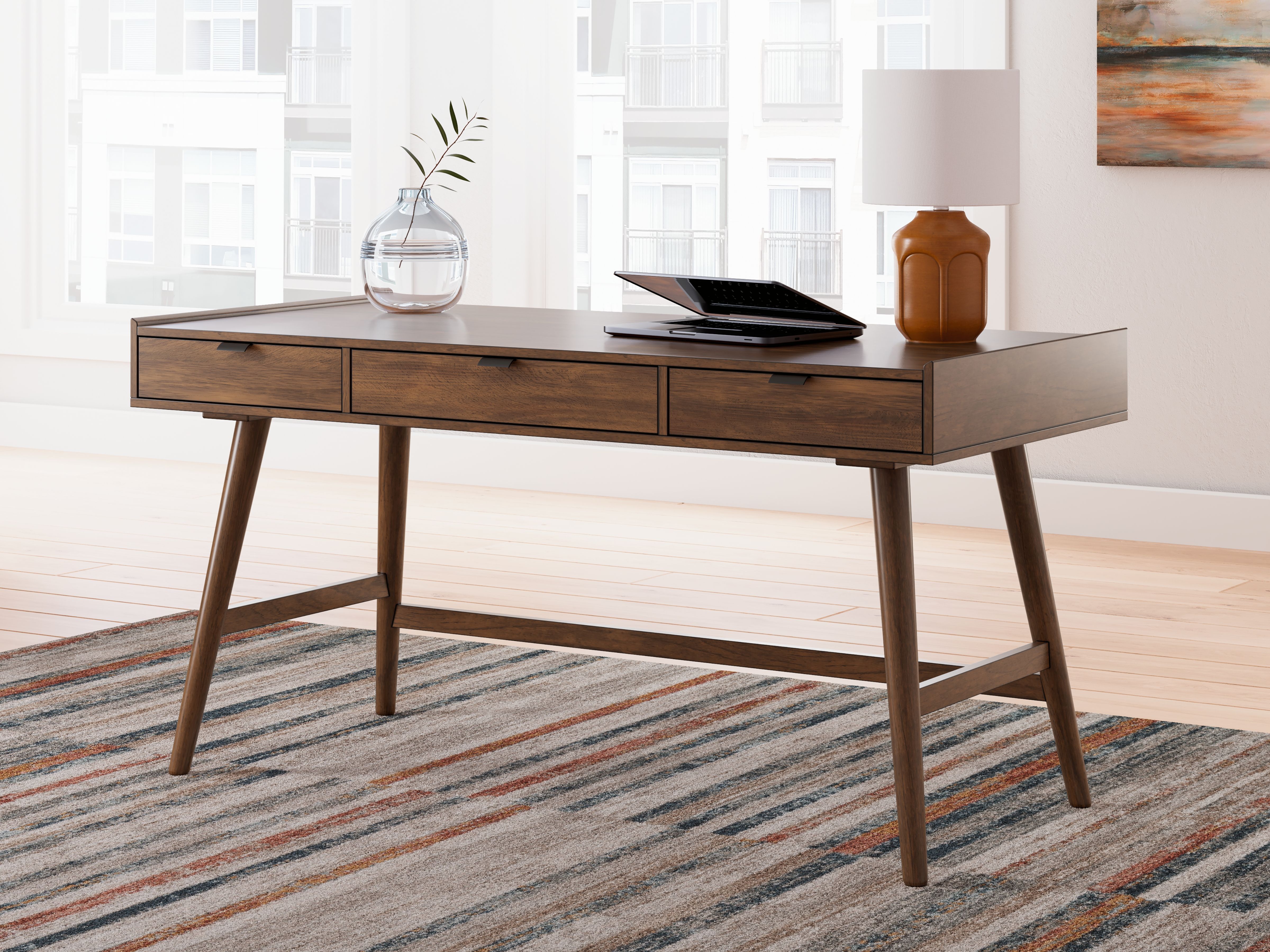 Lyncott - Home Office Desk - Brown