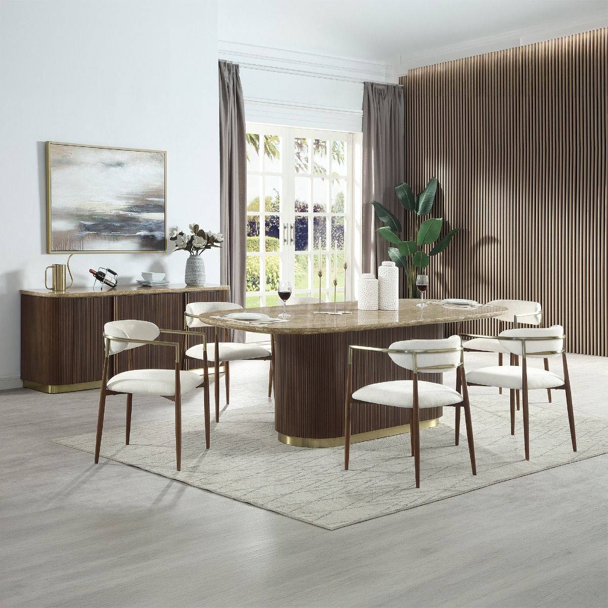 Clayten - Arm Chair (Set of 2) - Brown Oak, dark brown, view 2