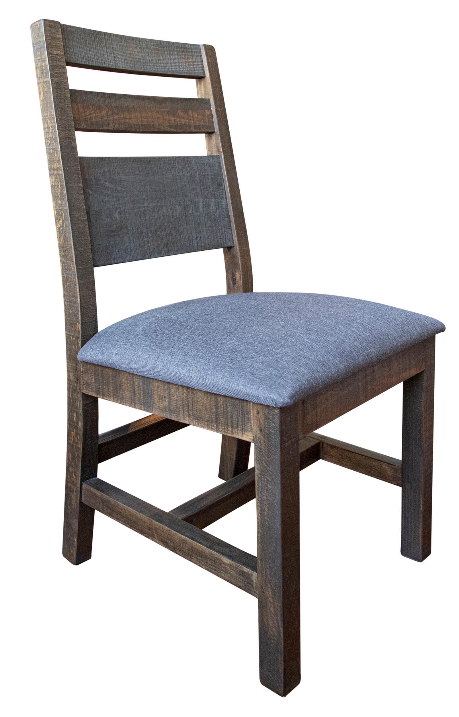 International Furniture Direct Antique Gray - Chair (Set of 2) - Gray / Brown