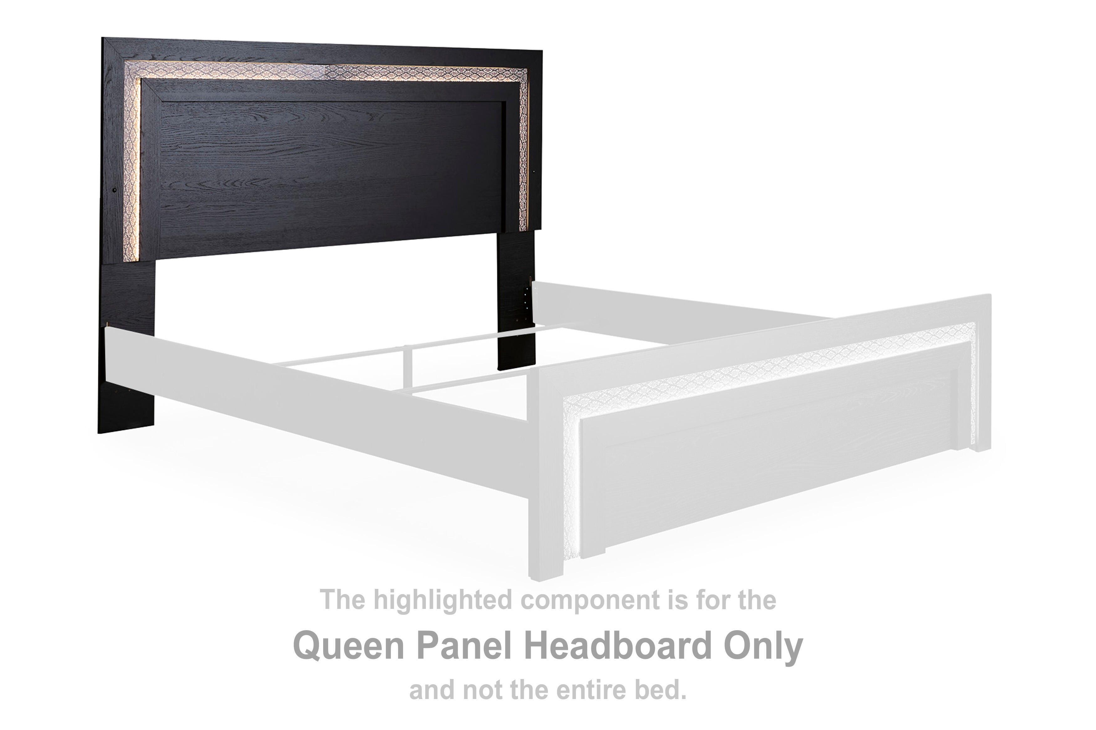 Brizmore – Queen Panel Headboard – Black