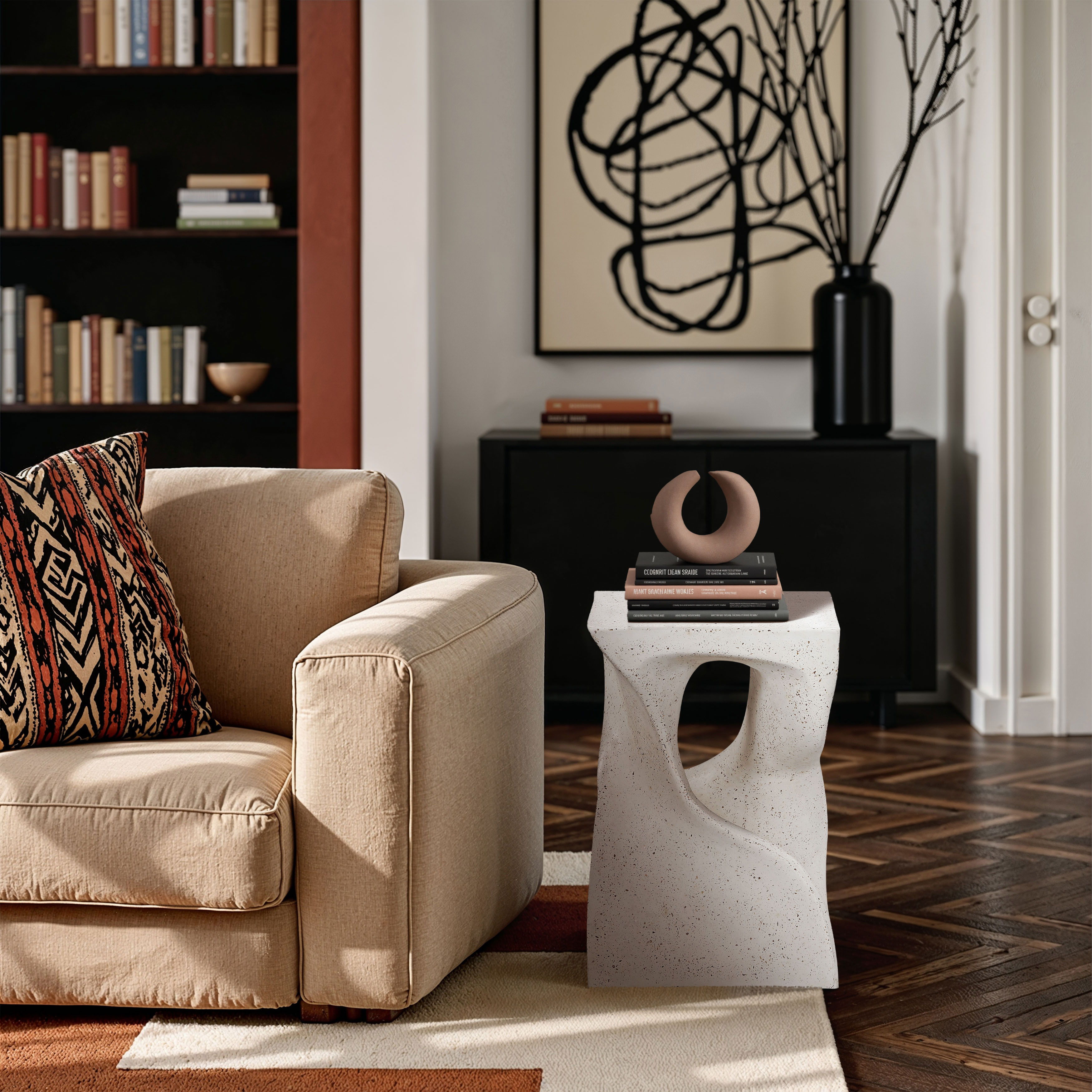 Jula - Concrete End Table - Terrazzo