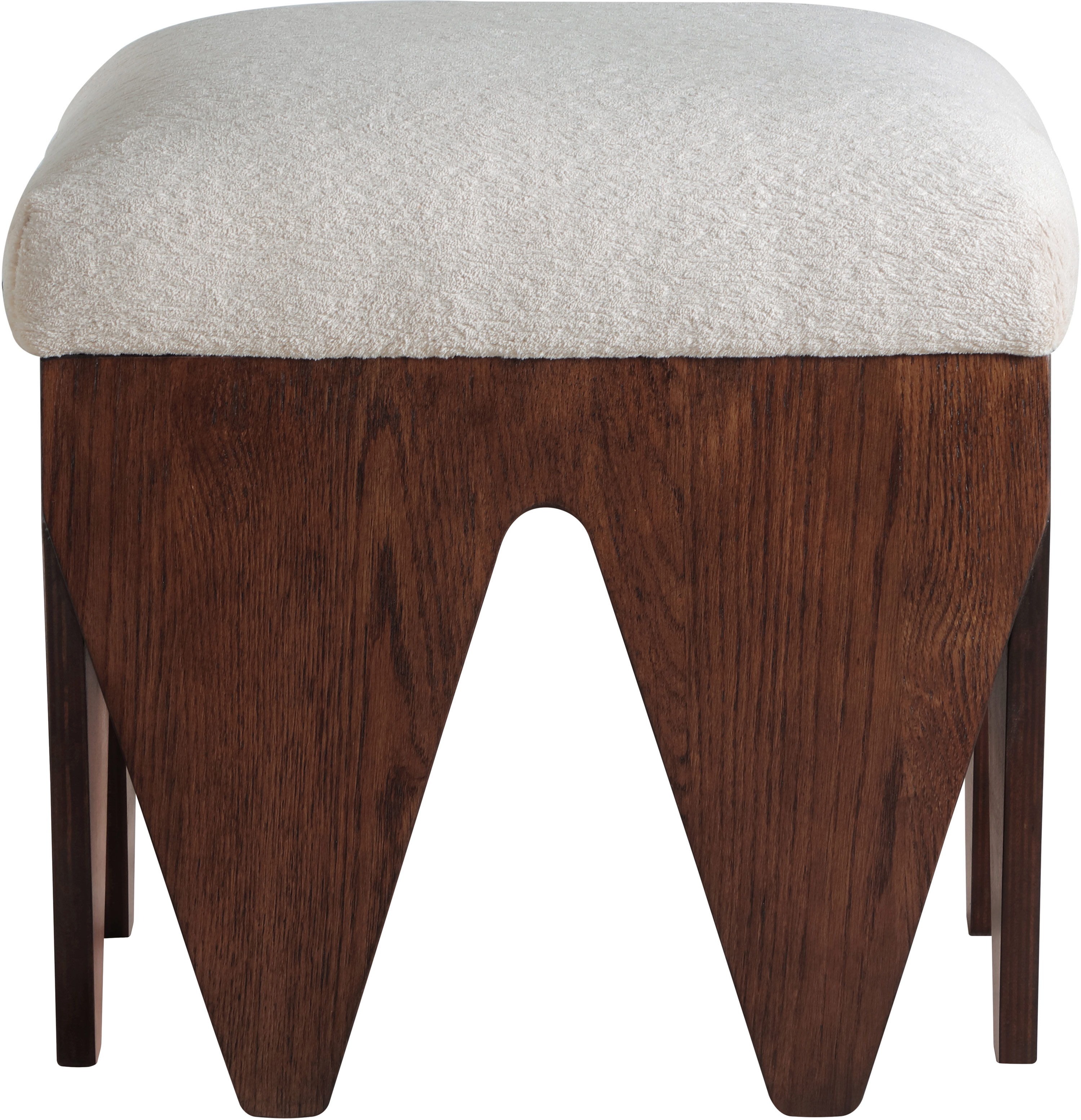 Altair - Bench With Brown Base - Beige