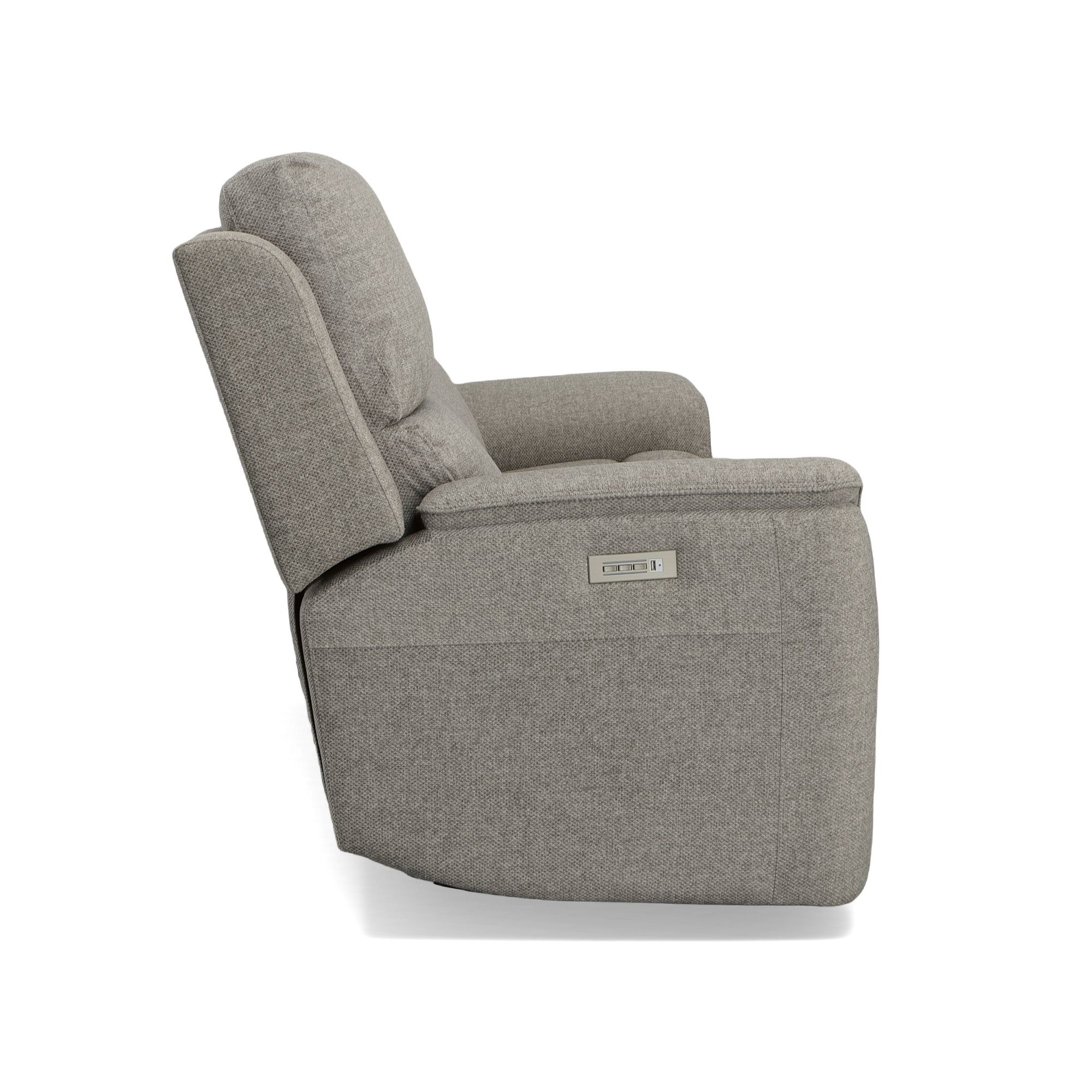 Henry - Power Reclining Sofa With Power Headrests & Lumbar - Fog, gray, view 4
