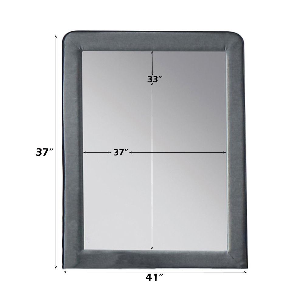 Valda - Mirror - Light Gray Fabric, gray, view 3