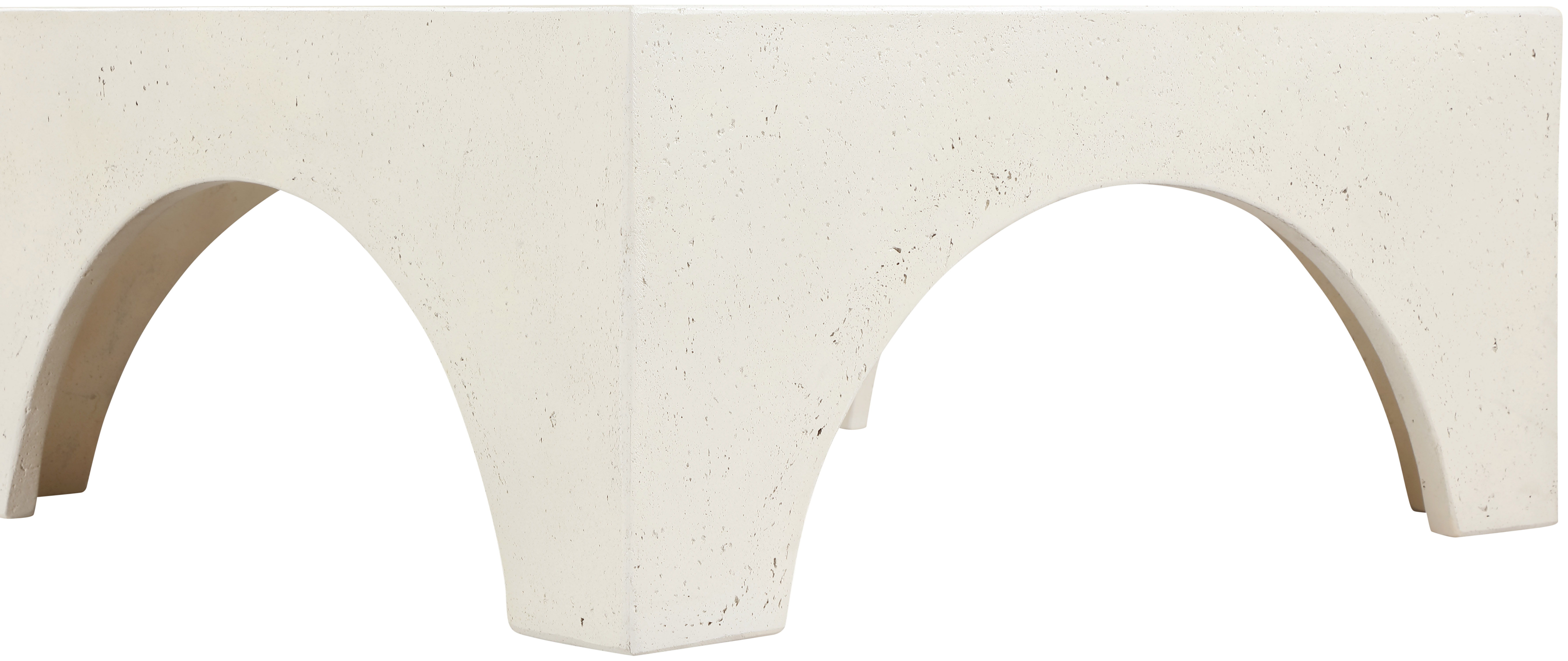 Renza - Concrete And Fiberglass Indoor / Outdoor Coffee Table - Cream