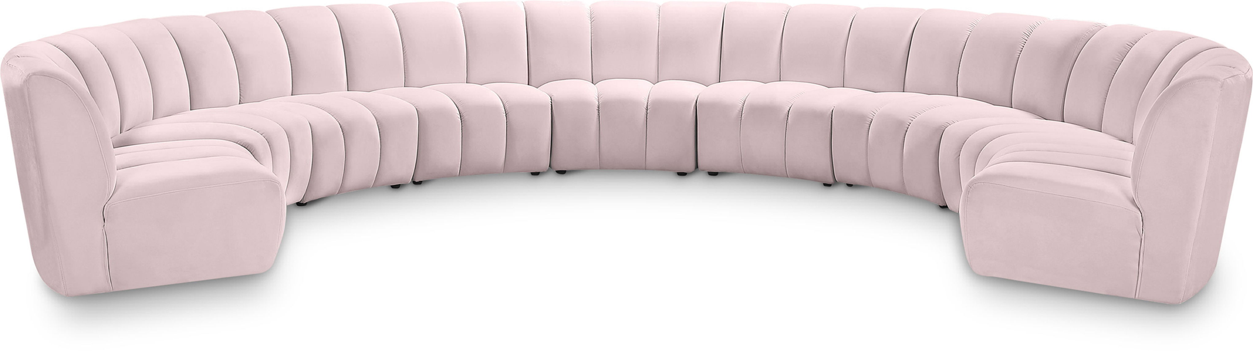 Infinity - 9 Piece Modular Sectional - Pink