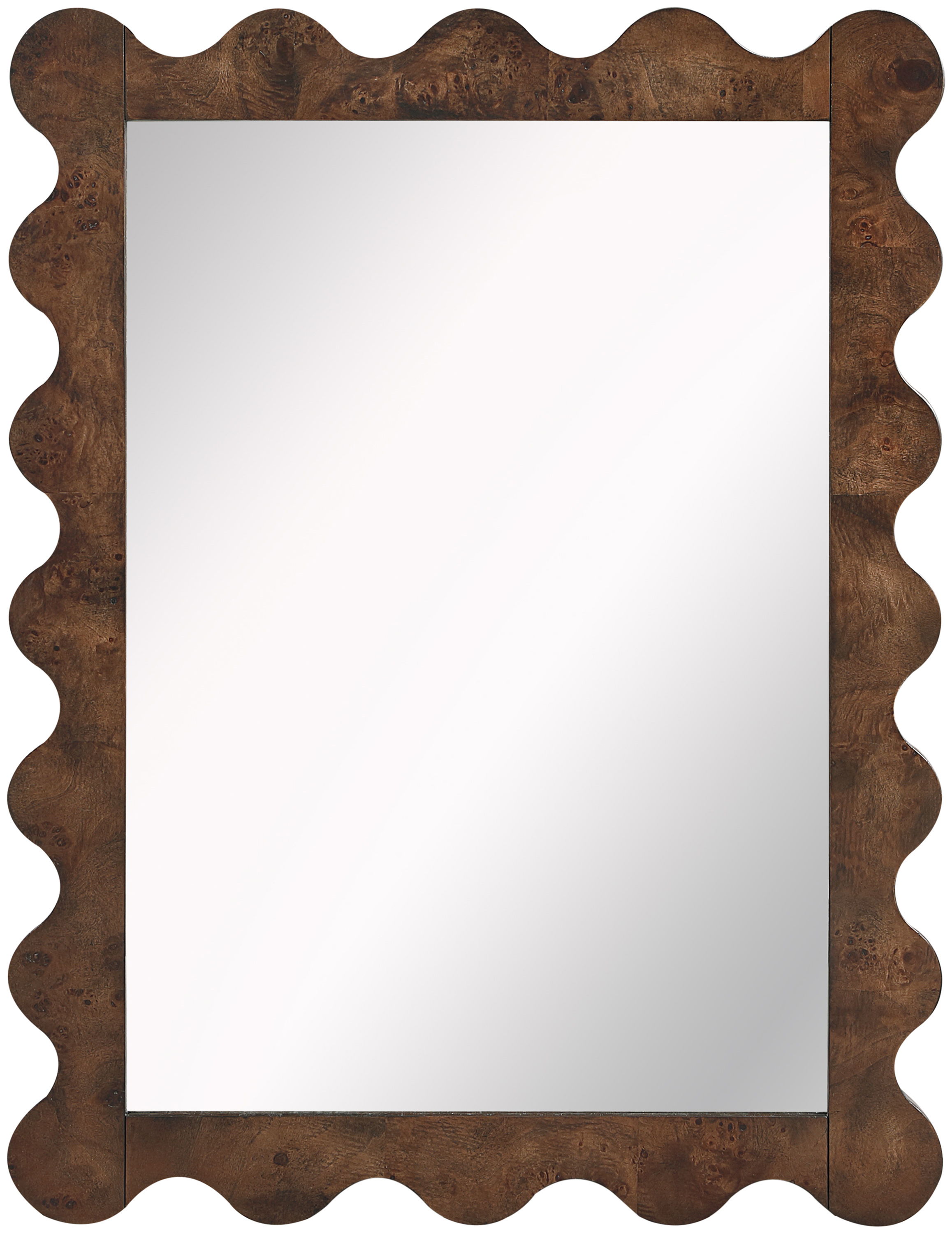 Vassa - Burl Veneer Mirror - Brown