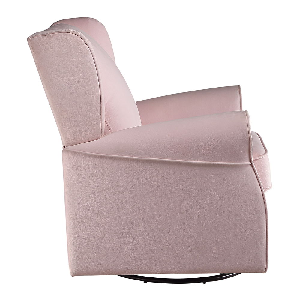 Tamaki - Swivel Chair With Glider - Pink Fabric, pink, view 3