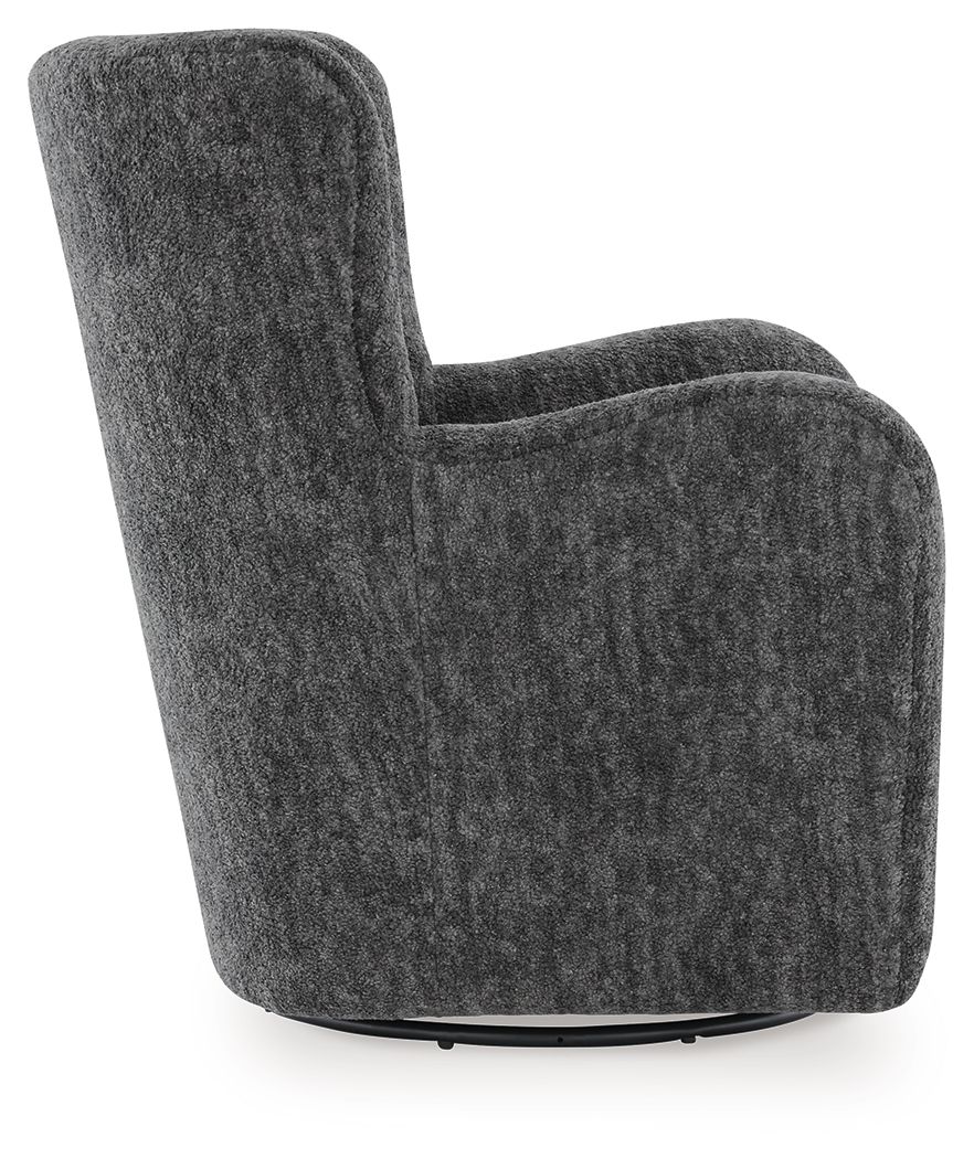 Ashley Furniture Rowenburg - Swivel Glider Accent Chair - Heather Charcoal - Image 4