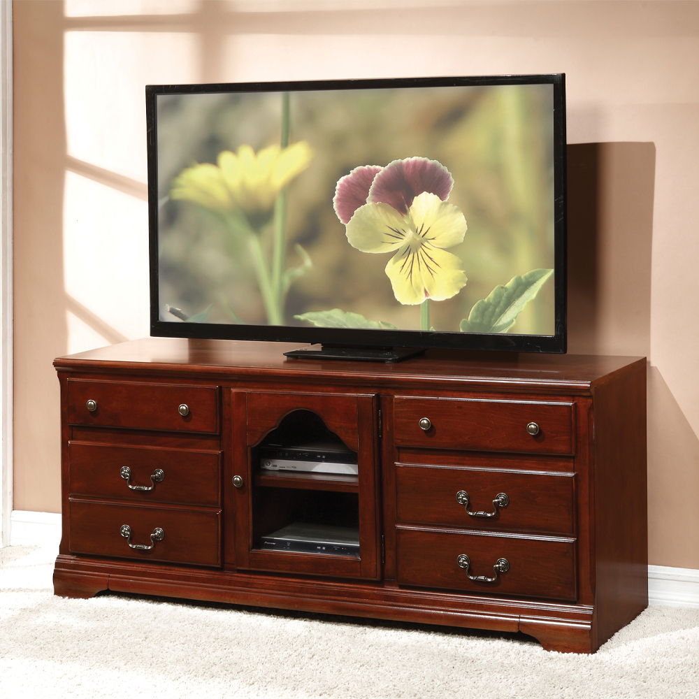 Hercules - TV Stand - Cherry, dark brown