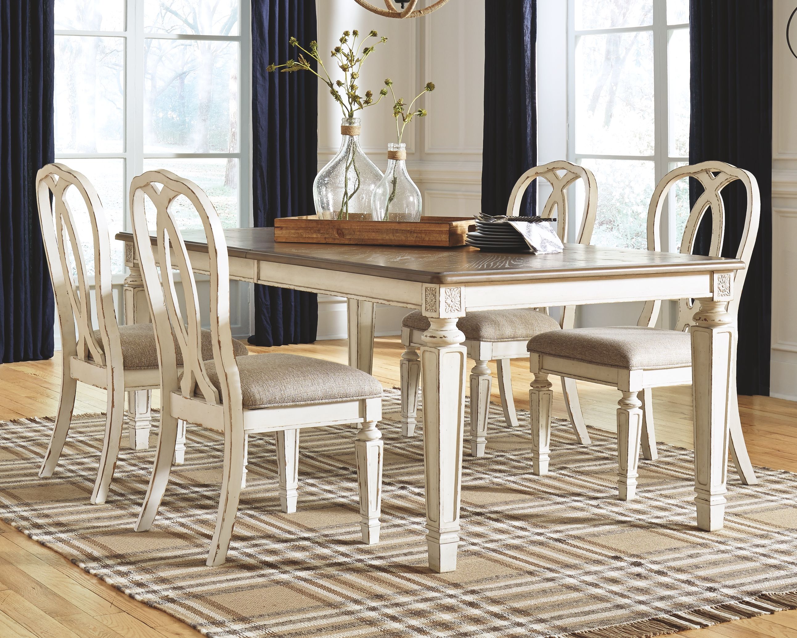 5 Pc · Extension Table, 4 Ribbonback Side Chairs
