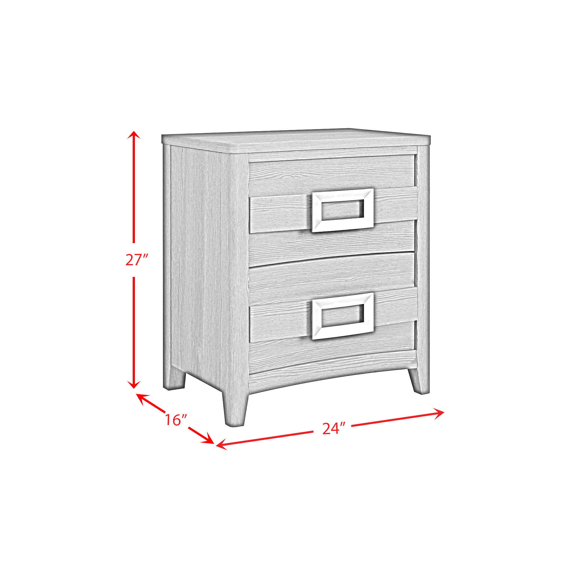 Tobias - King 5 Piece Bedroom Set With LED - White