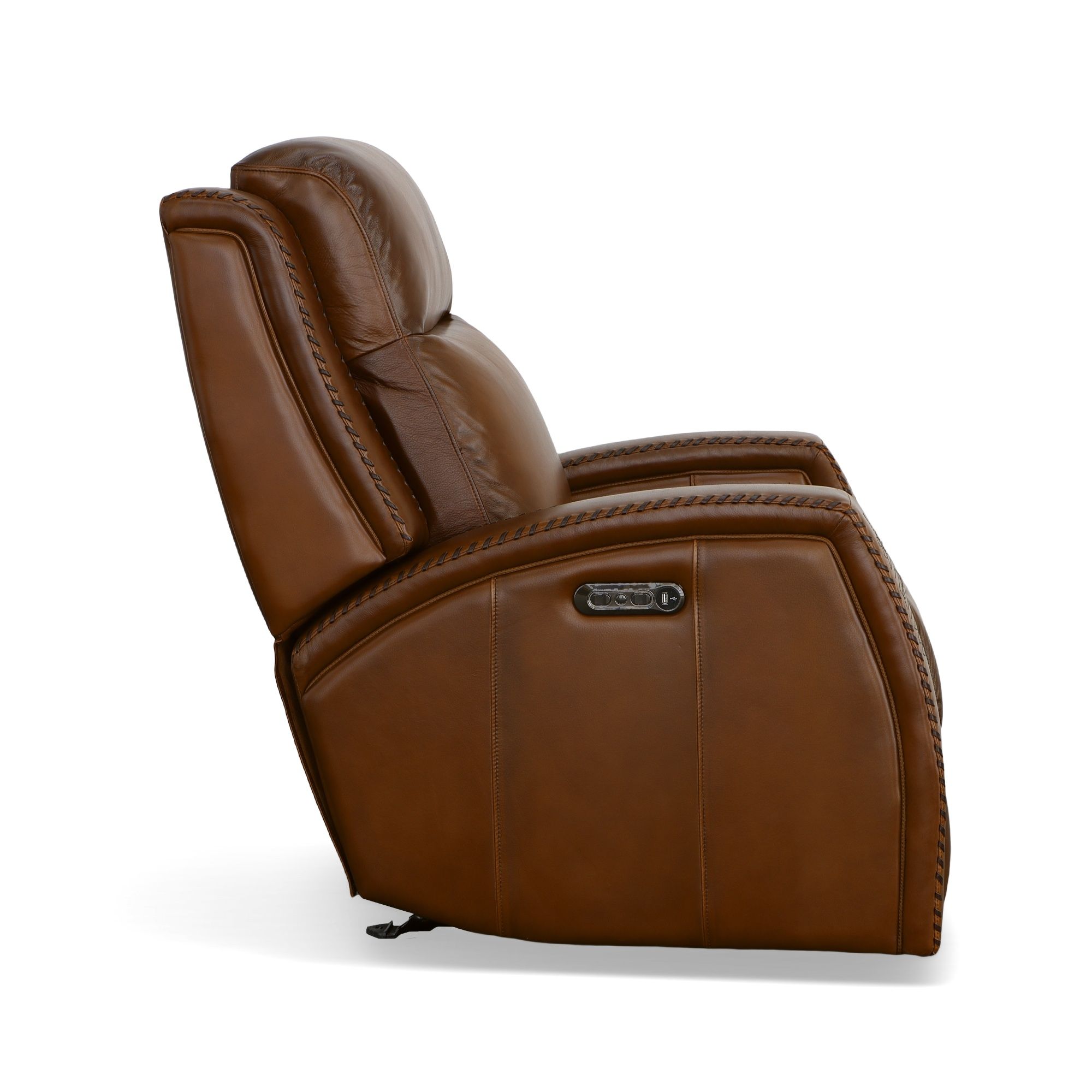 Mustang - Power Gliding Recliner With Power Headrest - Rust, light brown, view 4
