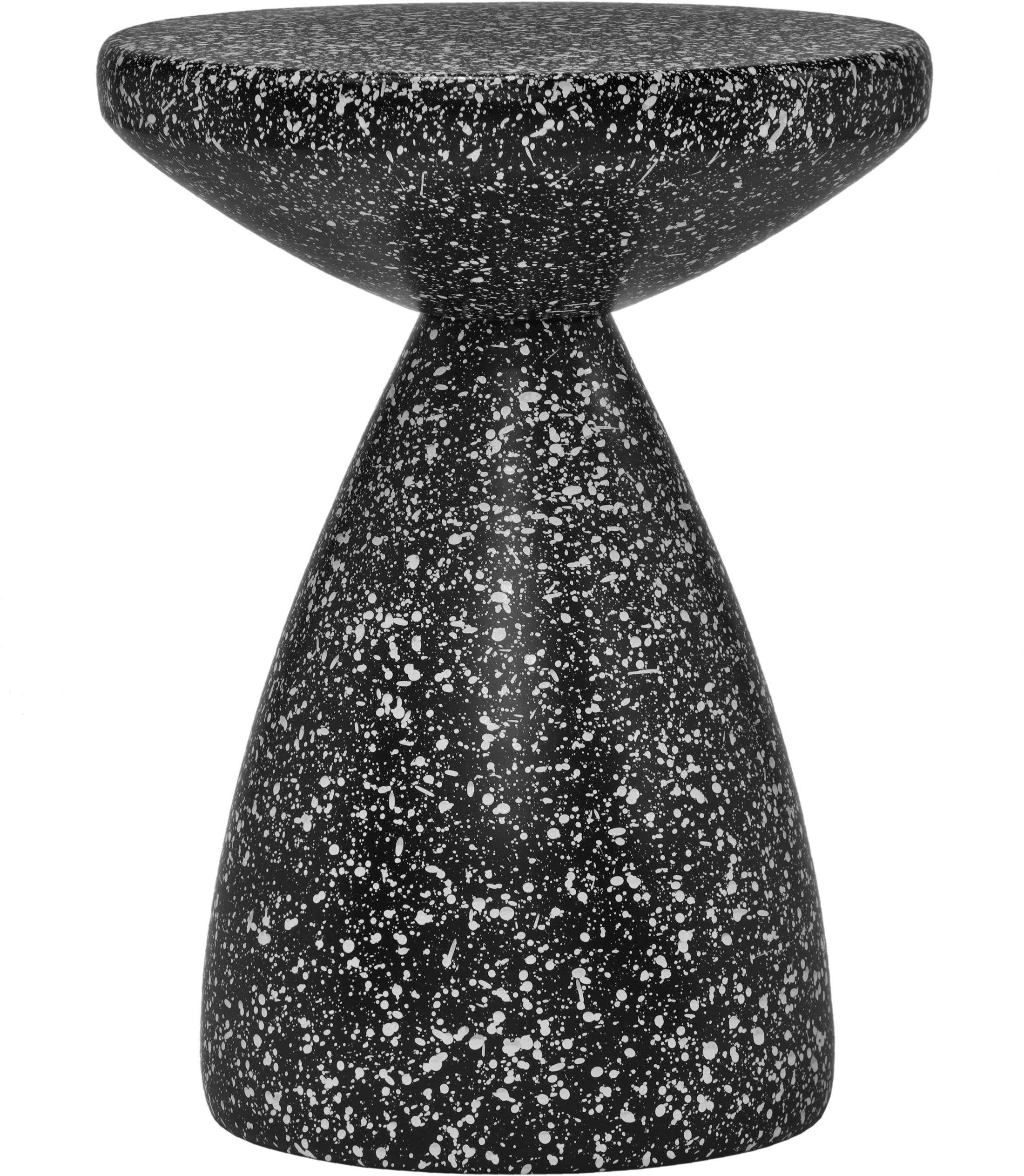 Anika - Iron Terrazzo End Table - Black