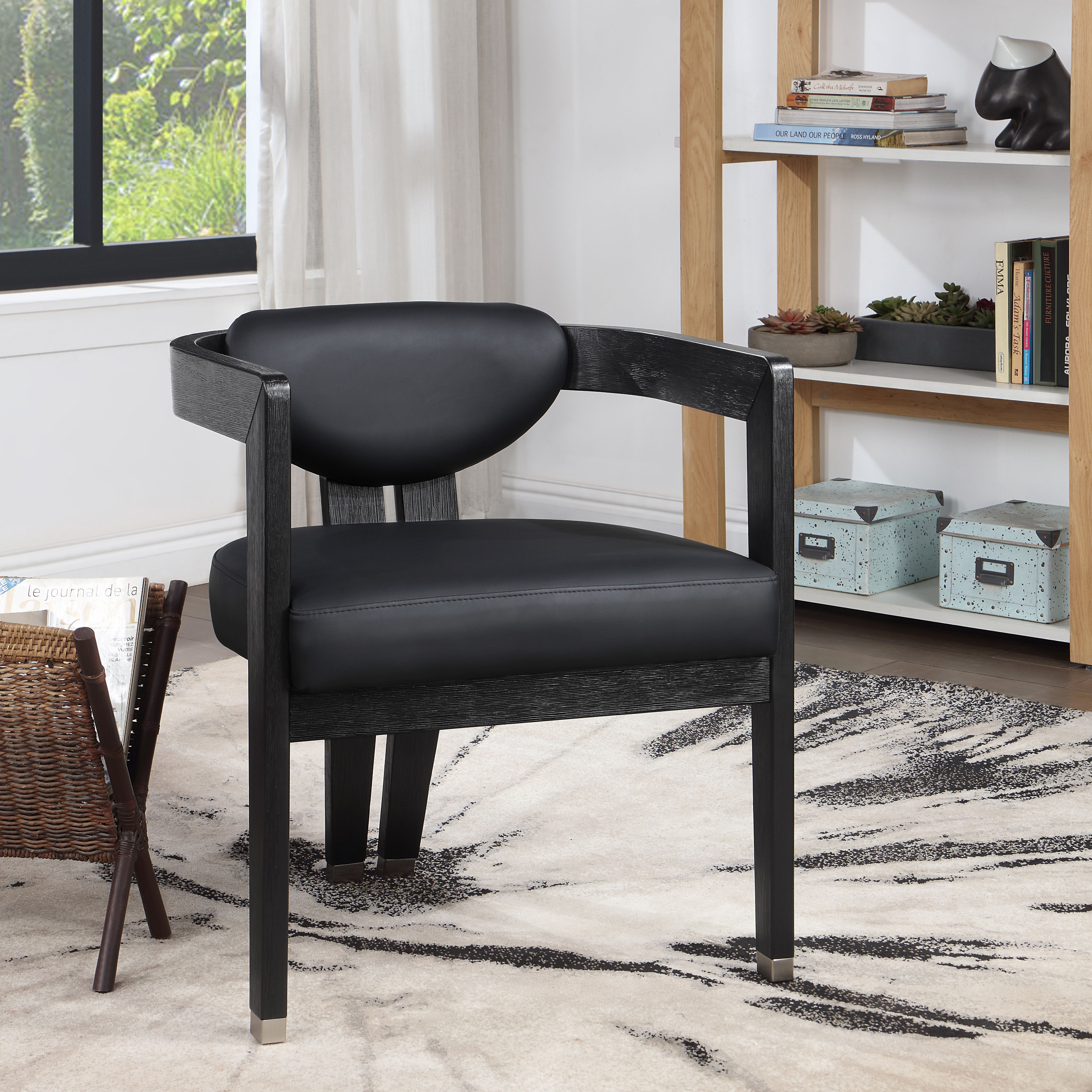 Carlyle - Faux Leather Dining Chair - Black