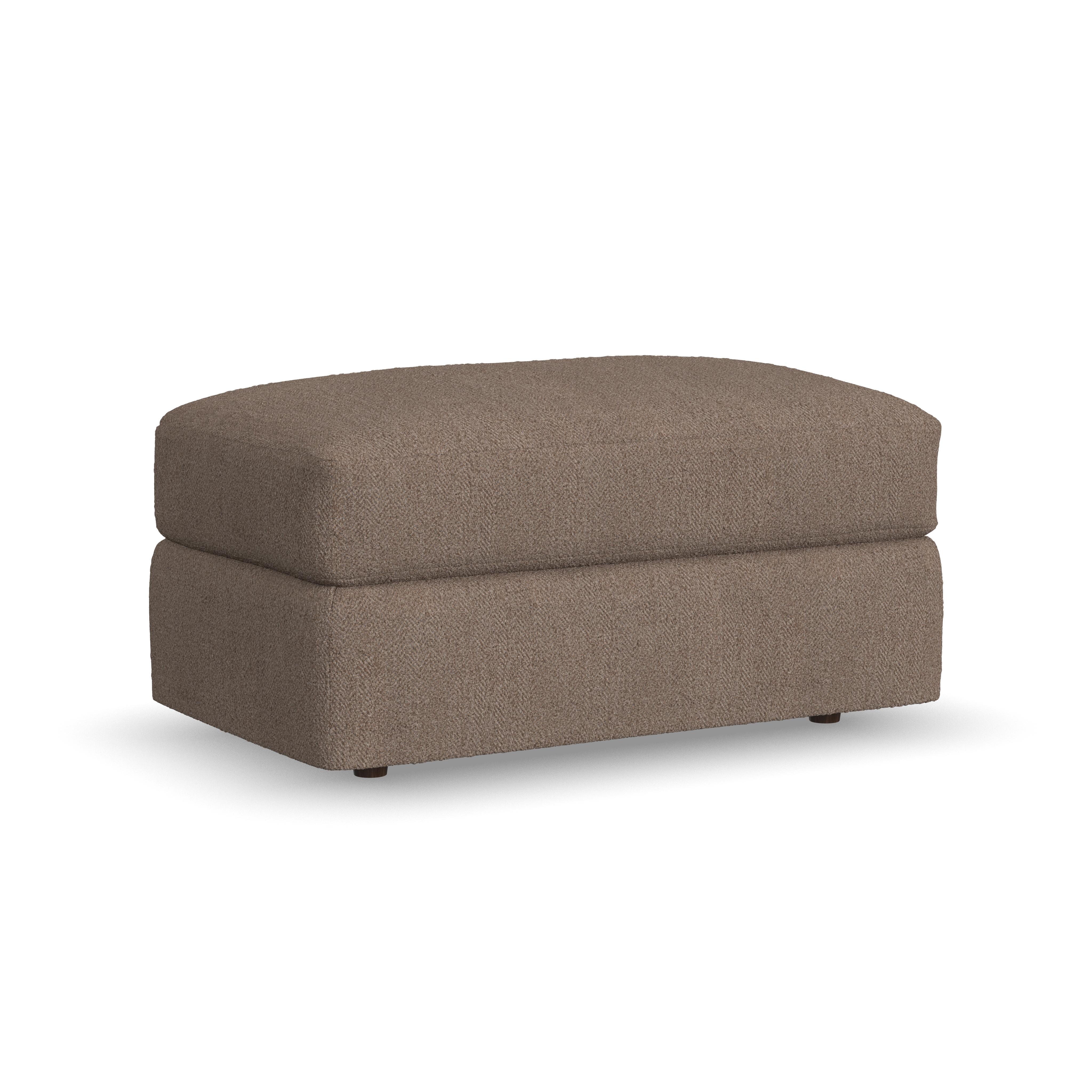 Chevy - Fabric Ottoman Pouf - Brown, light brown