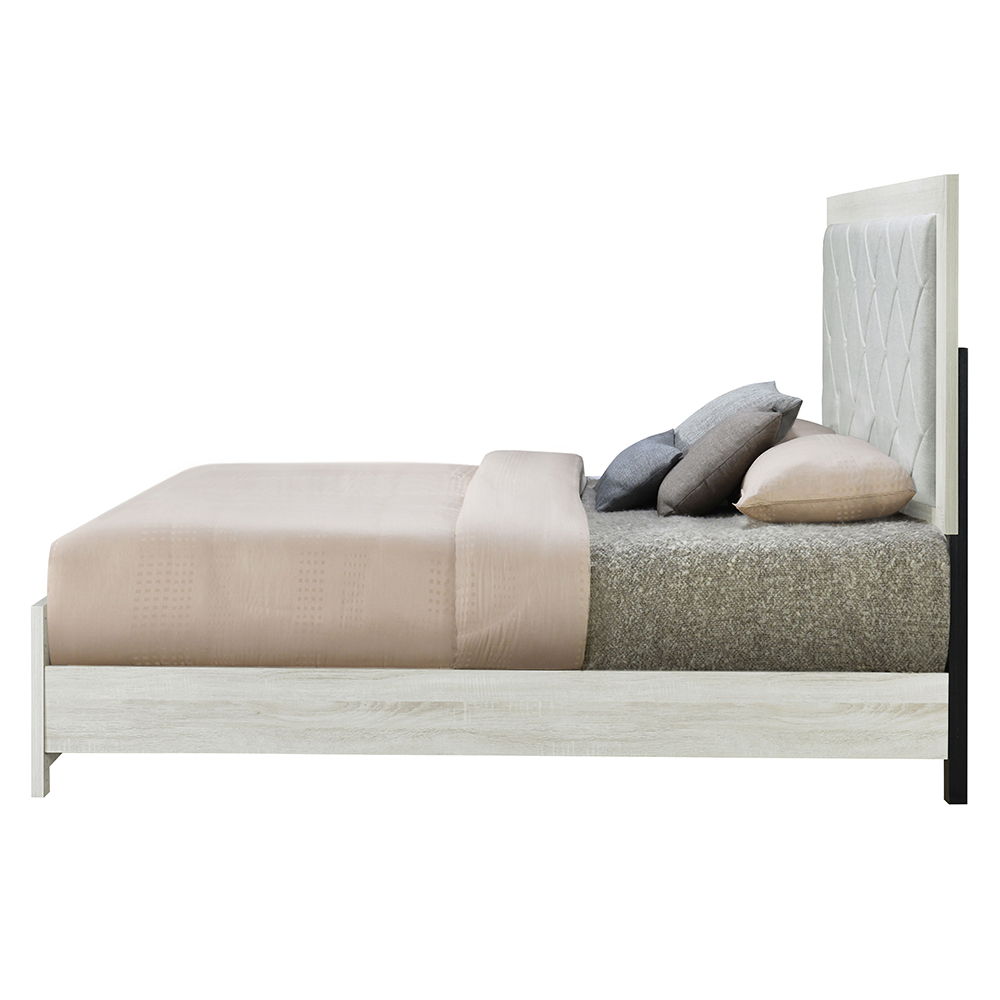 Jehoram - Queen Bed - Beige Linen & Beige, beige, view 3