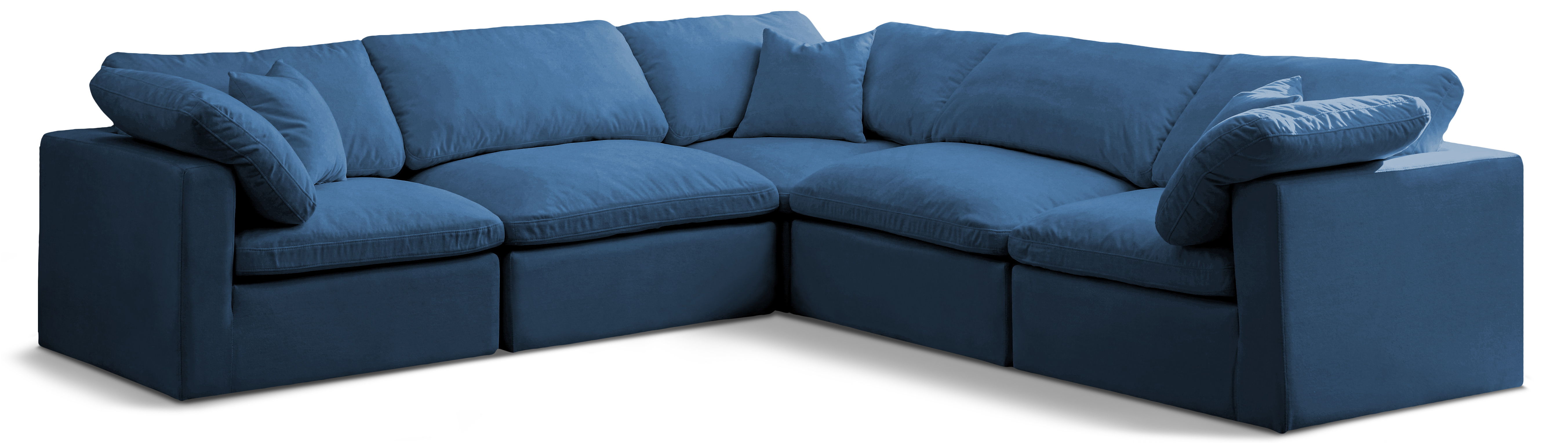 Plush - 5 Piece Modular Corner Sectional - Navy