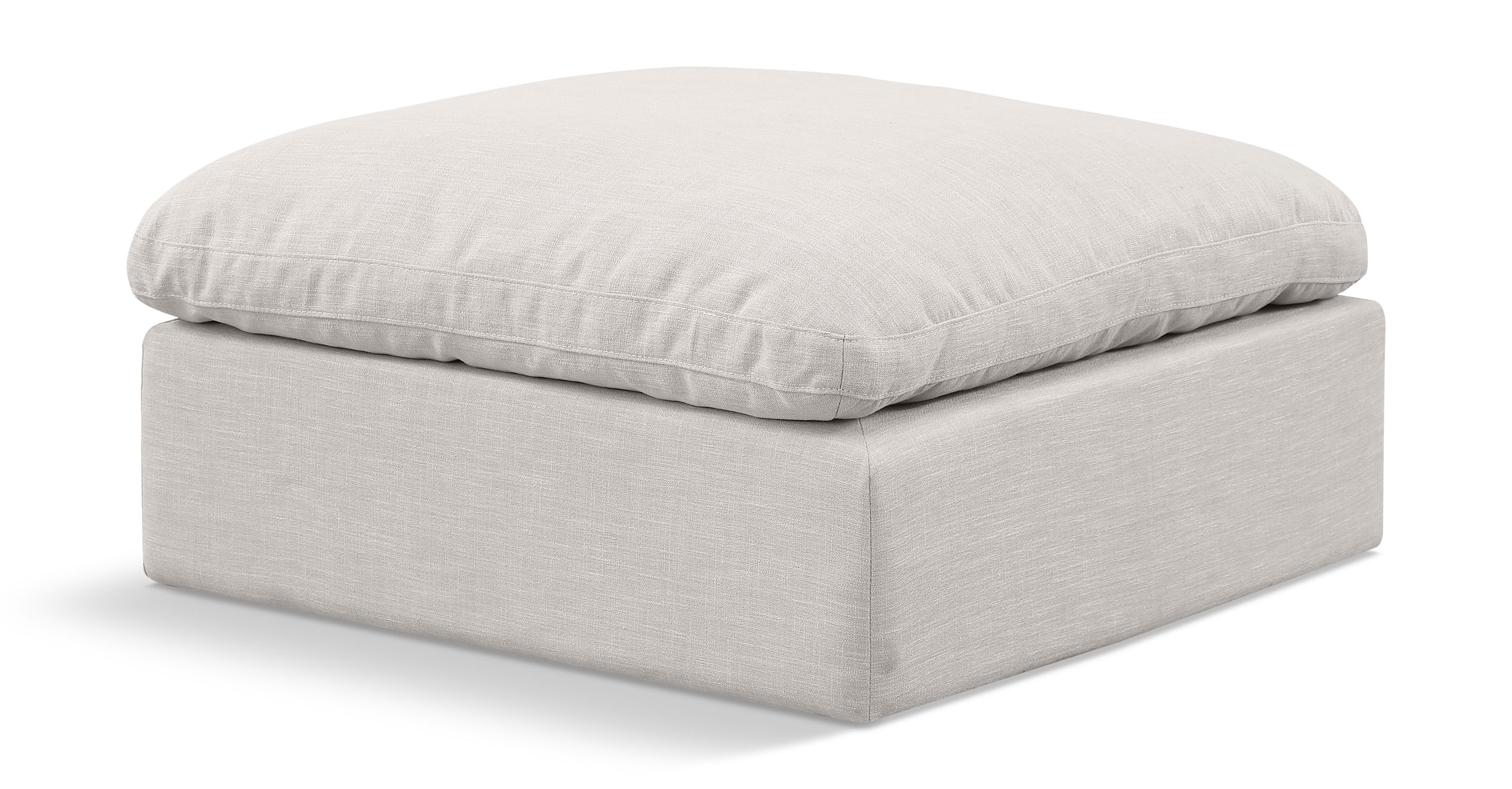 Indulge - Linen Ottoman - Cream
