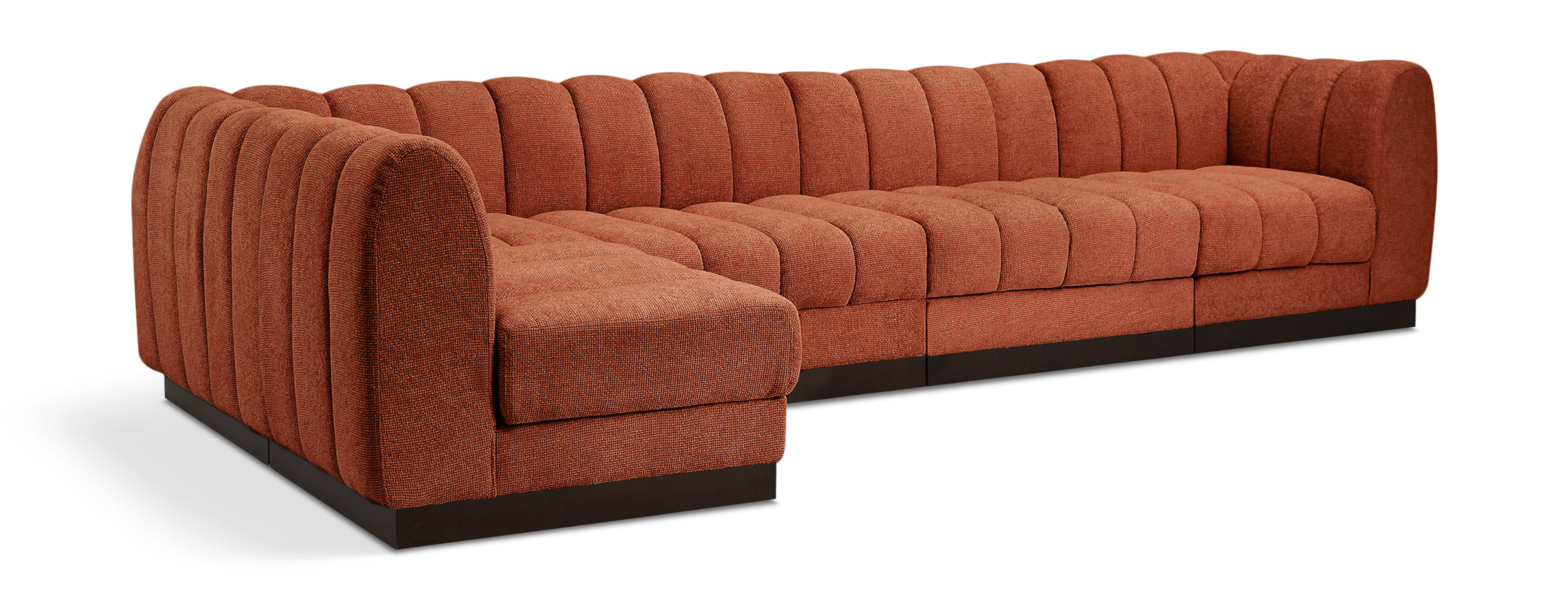 Quinn - 5 Piece Modular Sectional - Cognac
