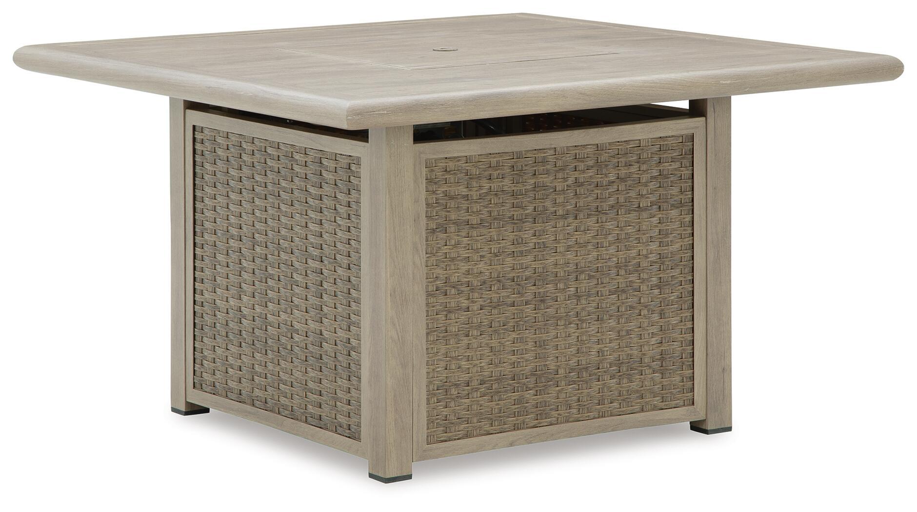Cliff Trails – Square Fire Pit Table – Beige