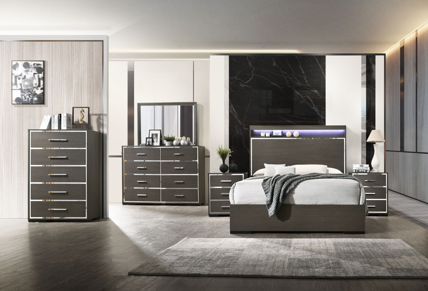 Escher - Mirror - Gray Oak, dark gray, view 6