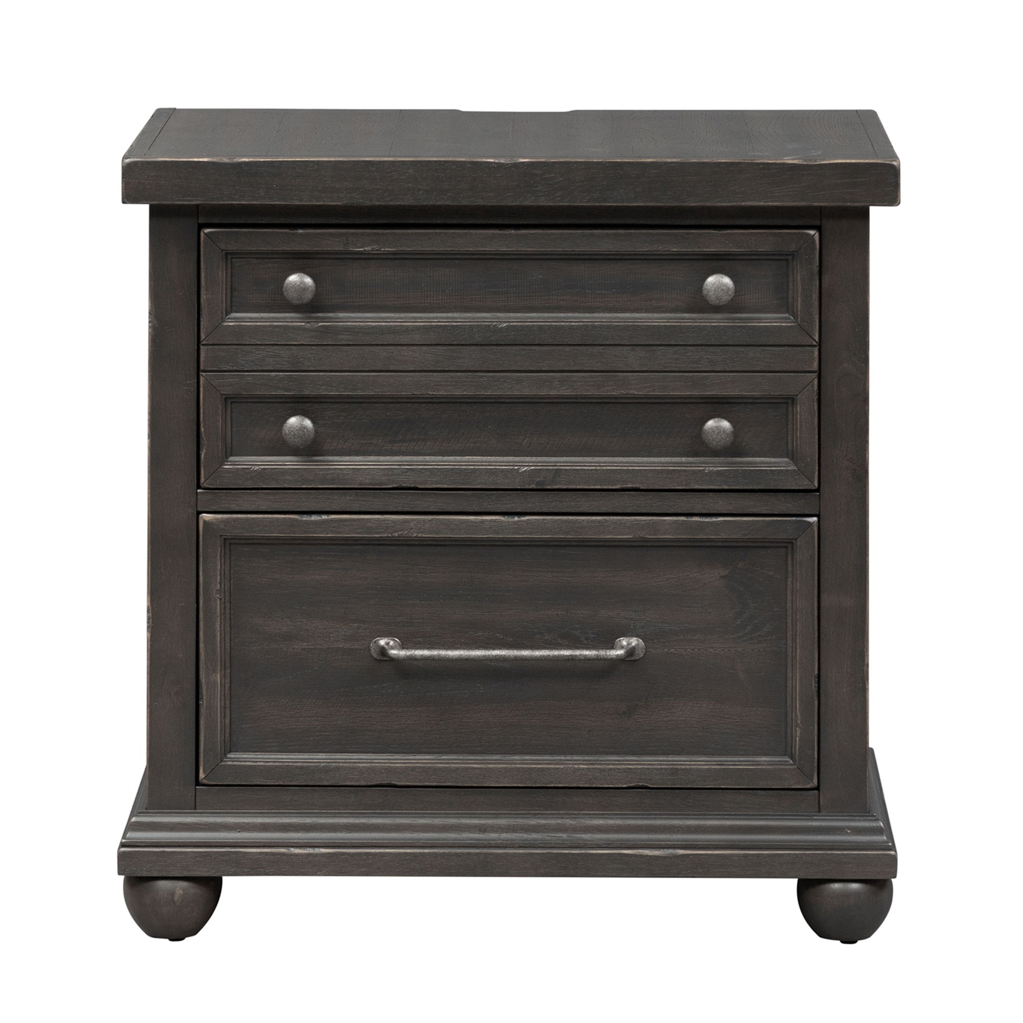 Liberty Furniture Harvest Home - Night Stand With Charging Station - Black