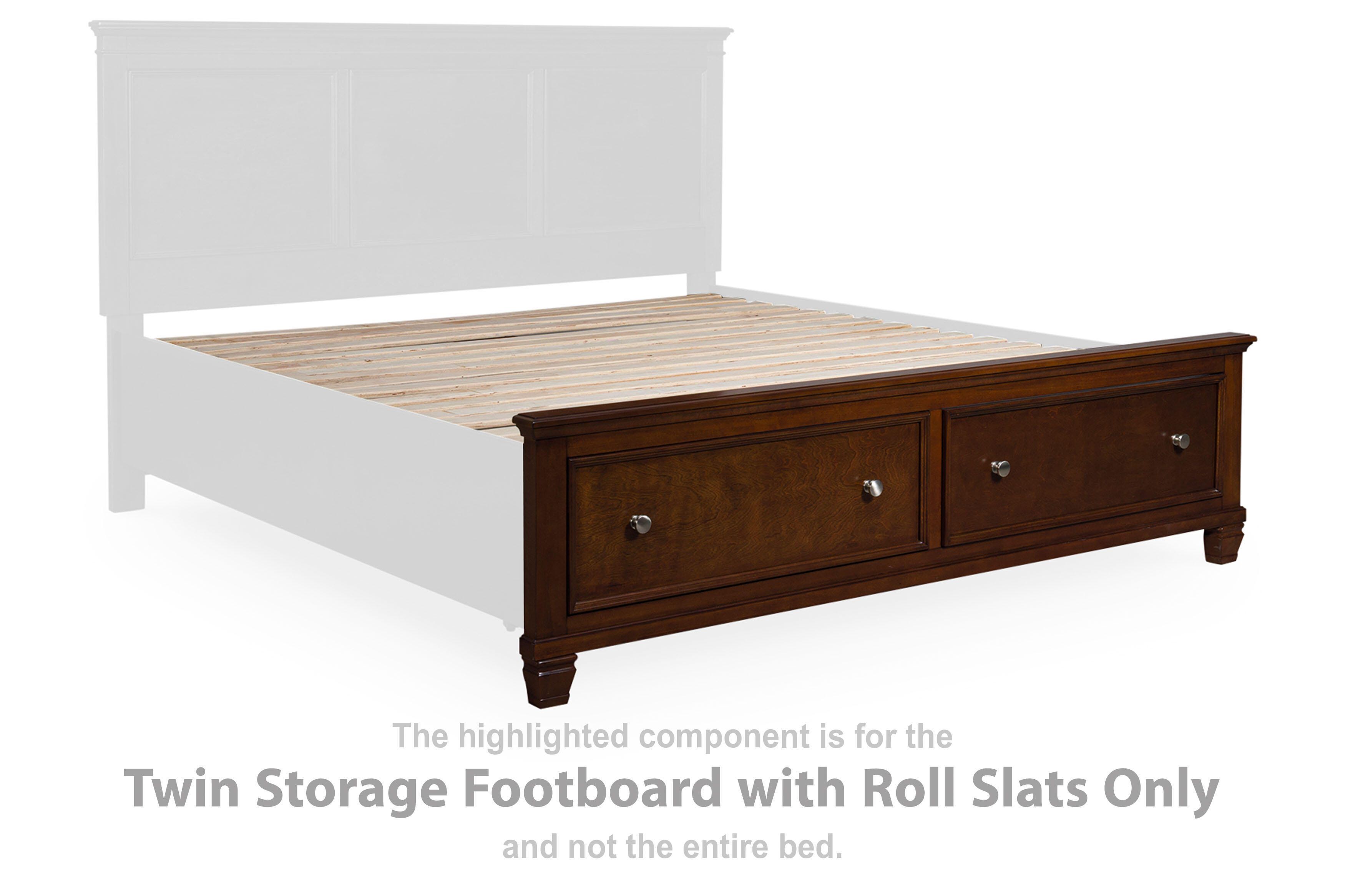 Danabrin – Twin Storage Footboard With Roll Slats – Brown