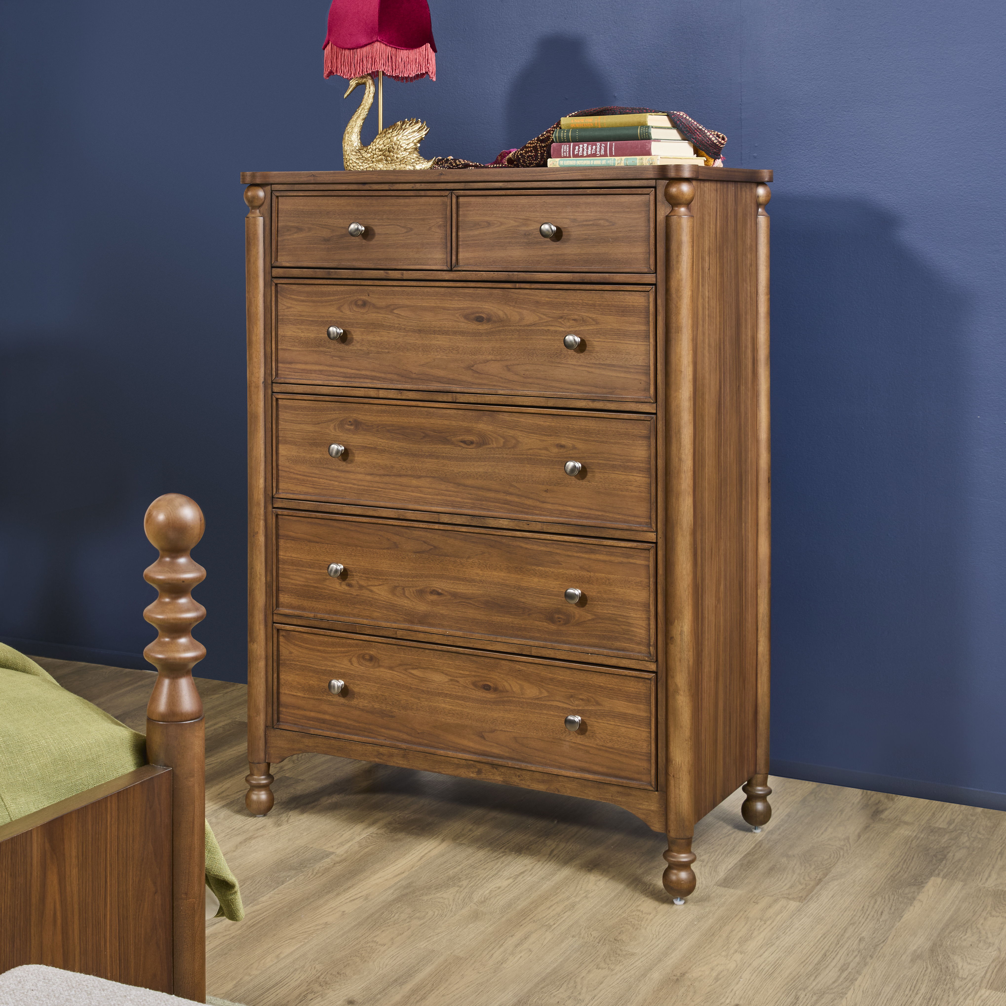 Azalea - Drawer Chest - Walnut, dark brown, view 5