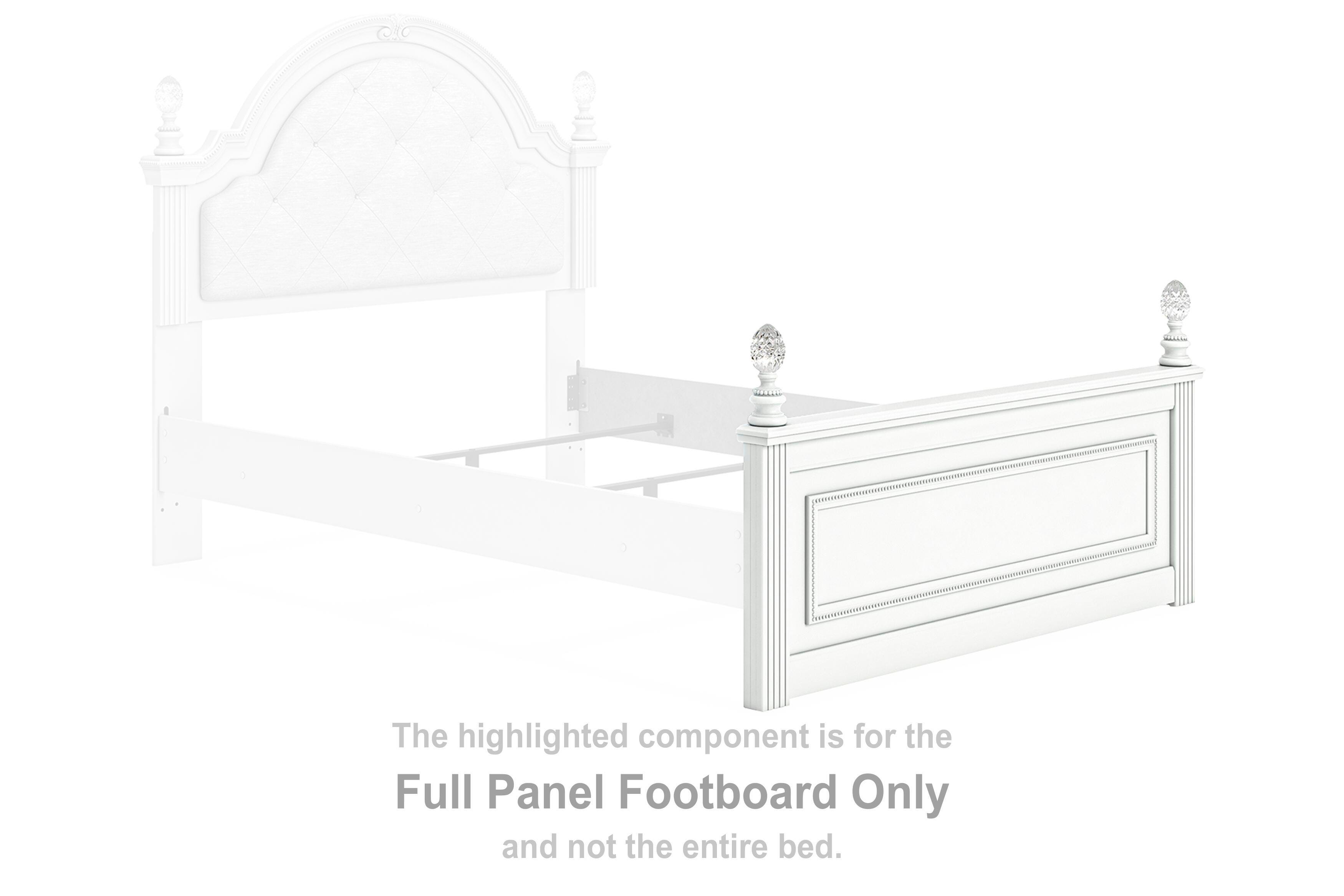 Kozlani – Full Panel Footboard – White