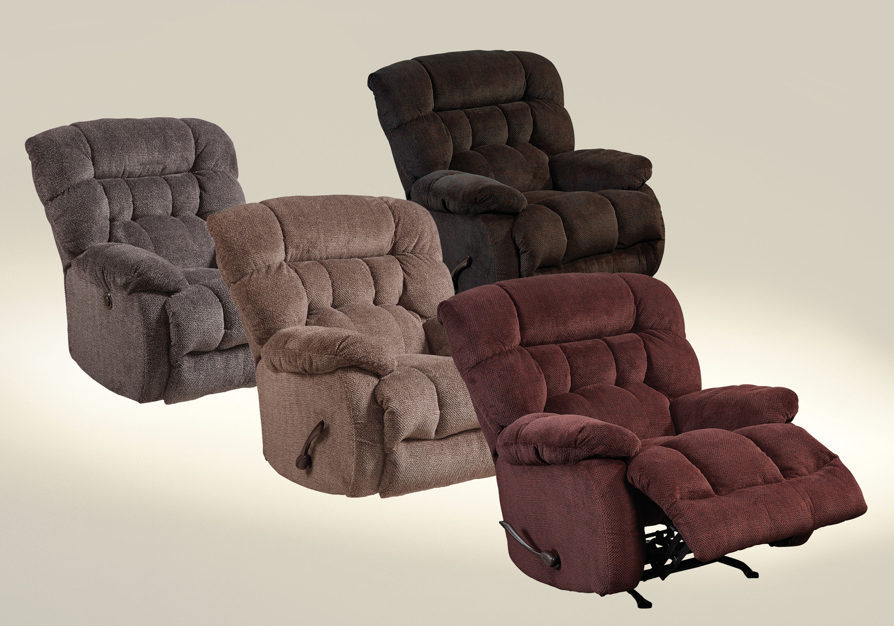 Daly - Power Lay Flat Recliner - Cranapple