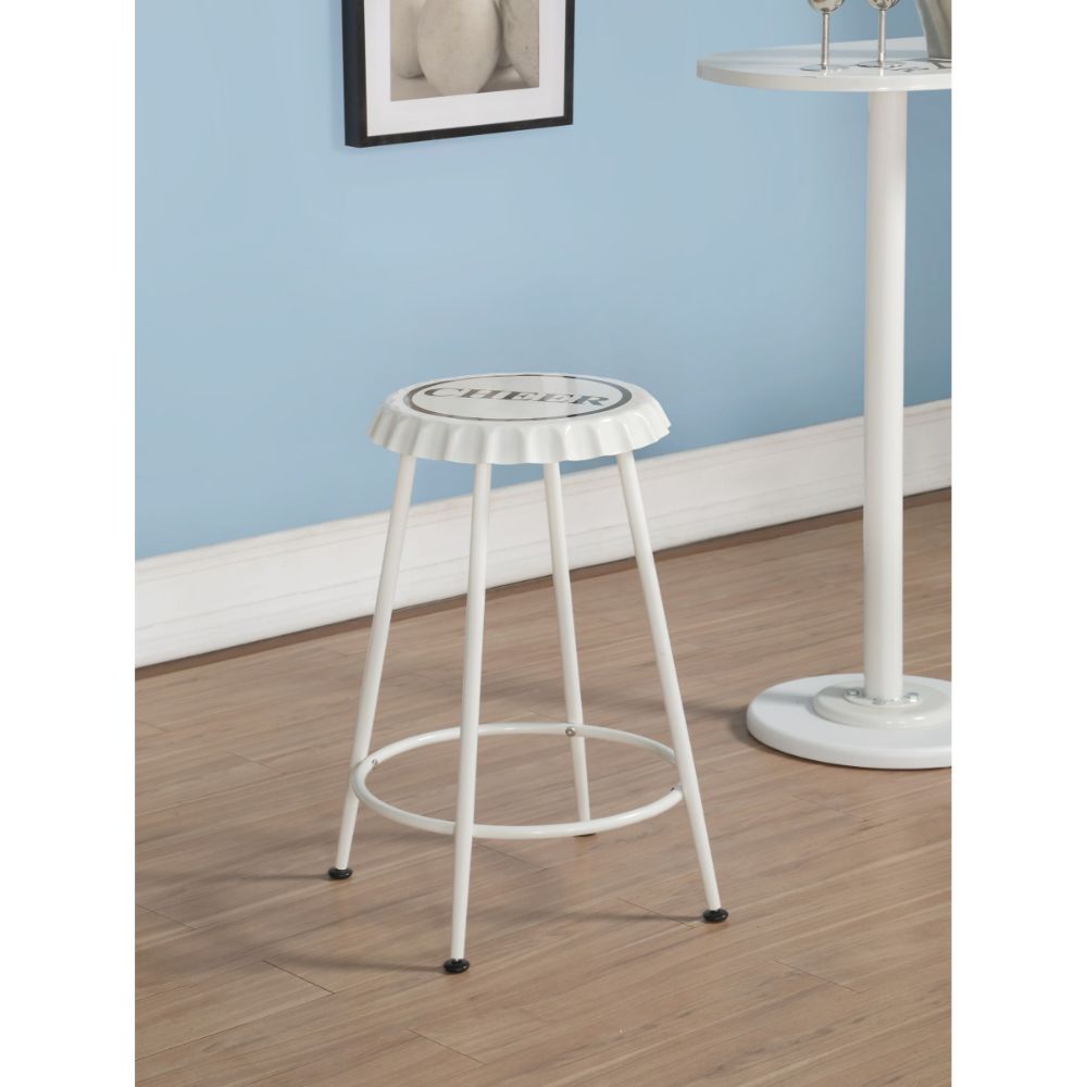 Mant - Stool (Set of 2) - White, white, view 2