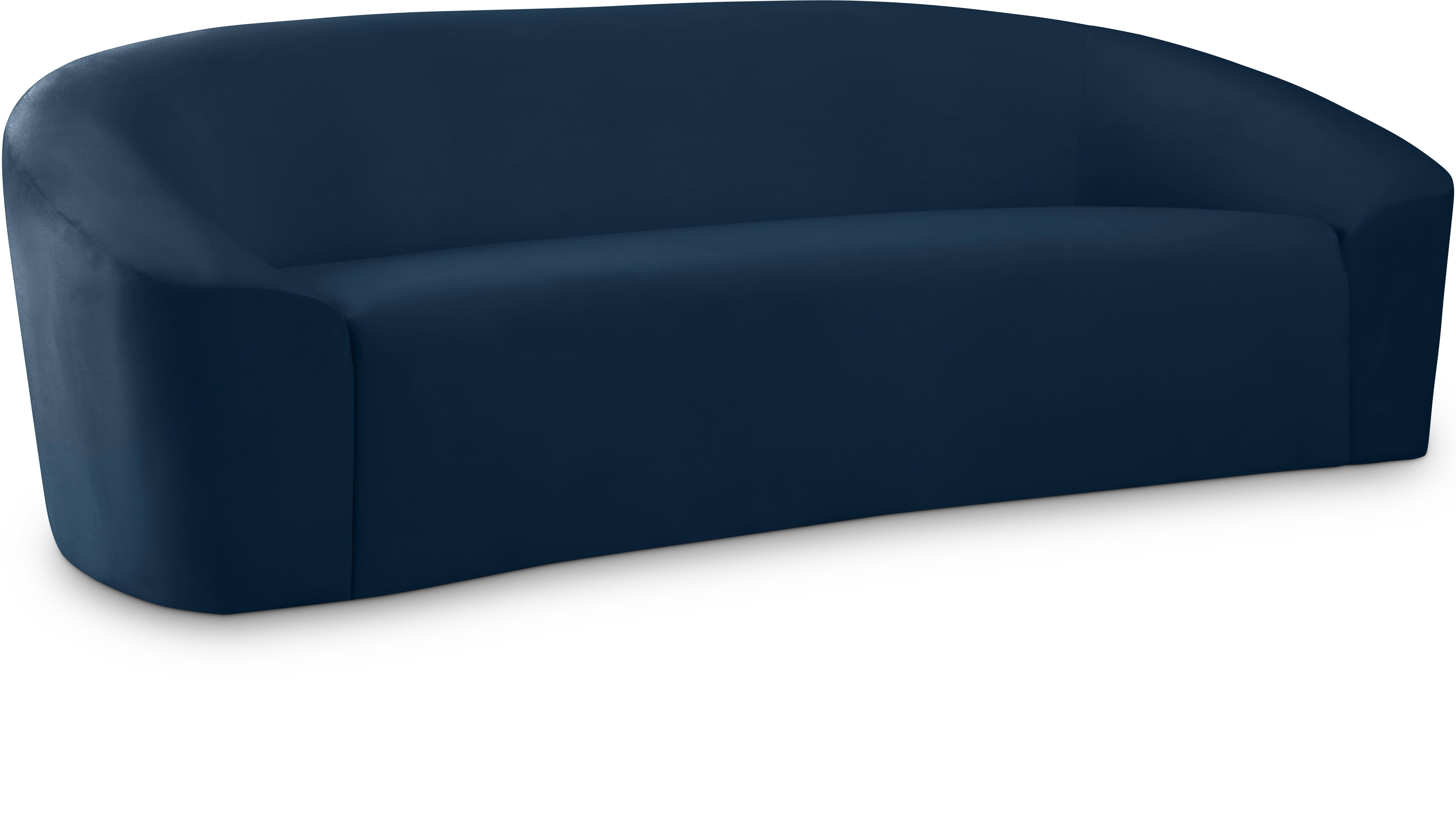 Riley - Velvet Sofa - Navy