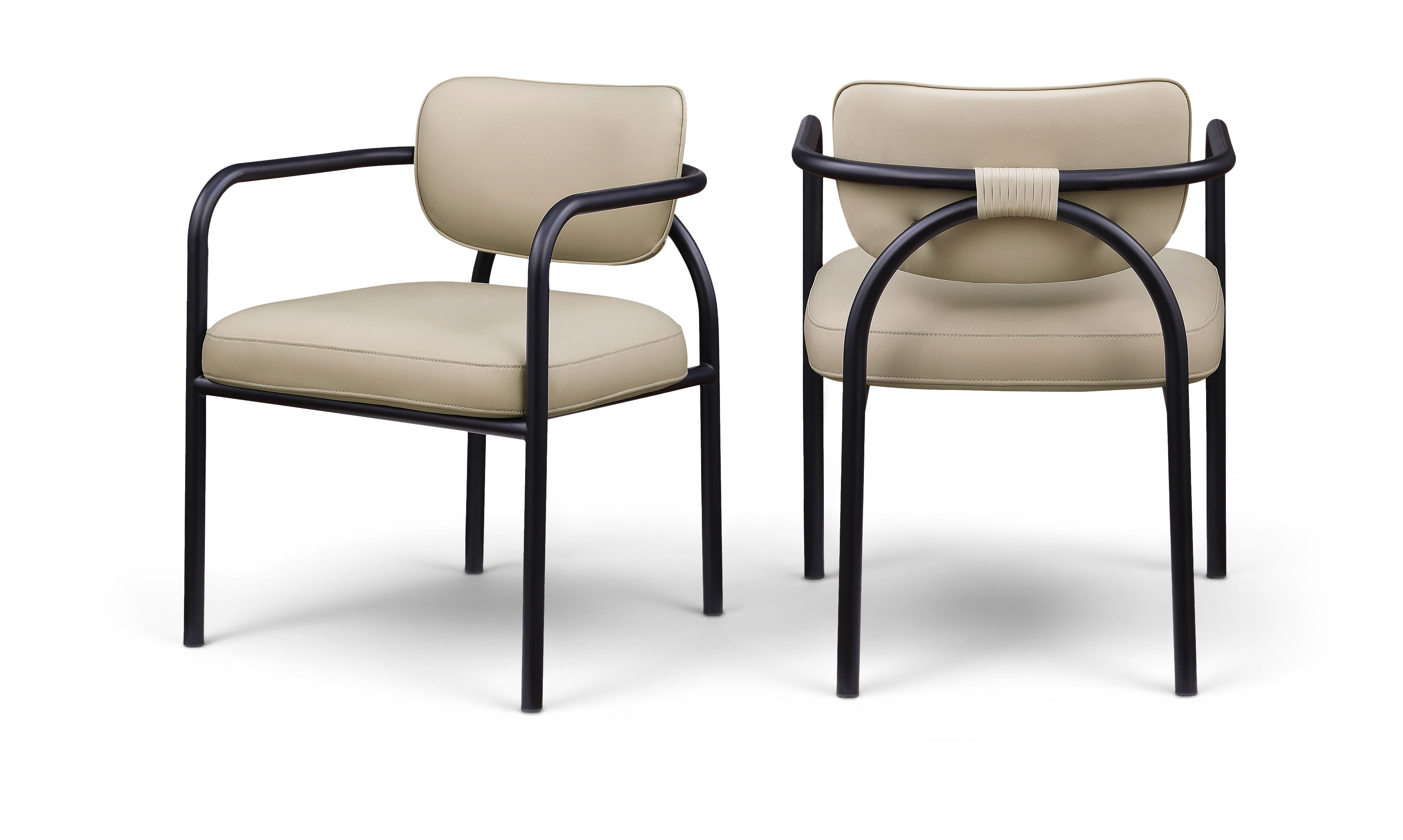 Serava - Vegan Leather Upholstered Dining Chair (Set of 2) - Beige