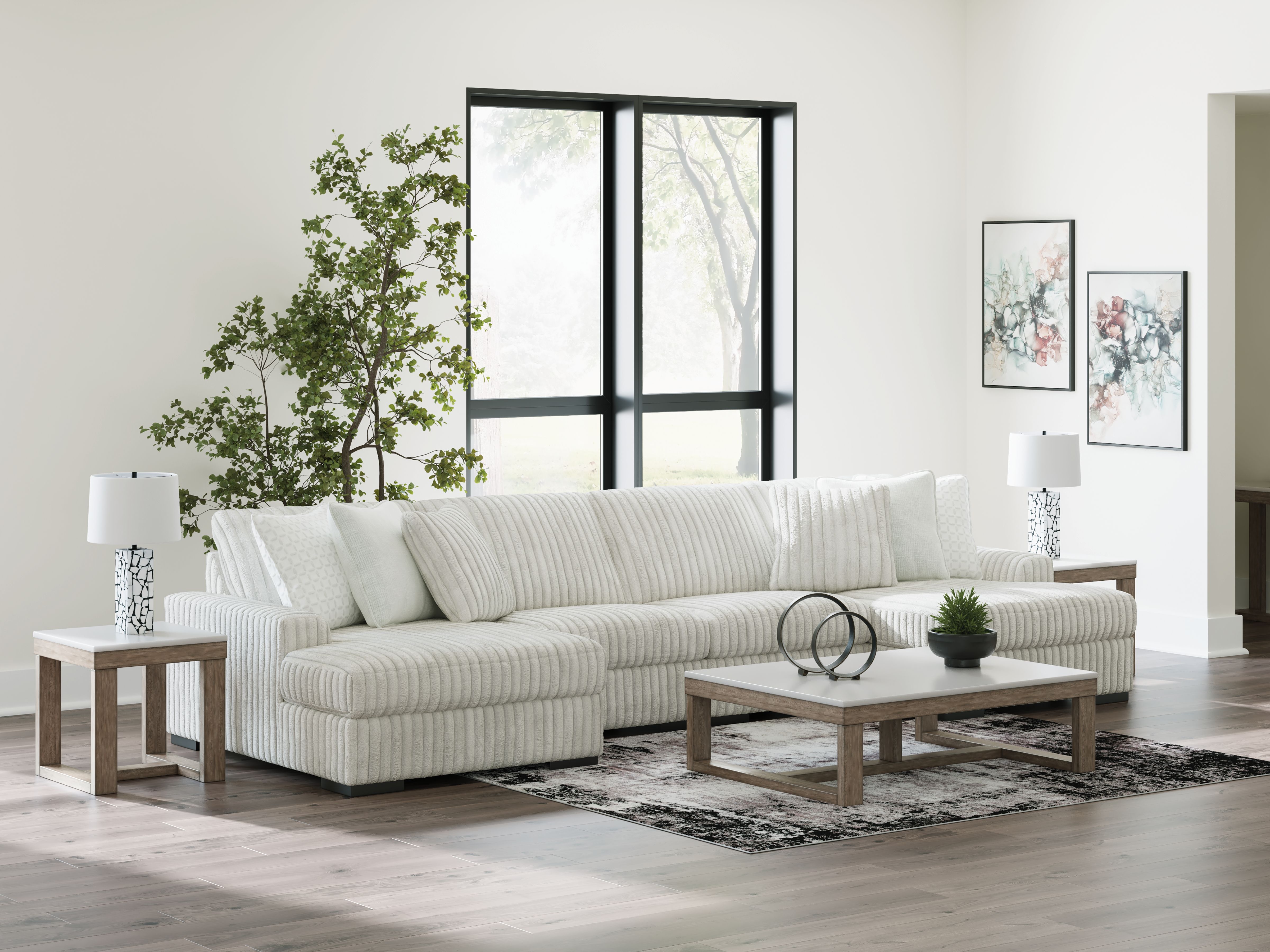 Ashley Furniture Stupendous - 4-Piece Sectional With Double Chaise - Alloy - Image 4