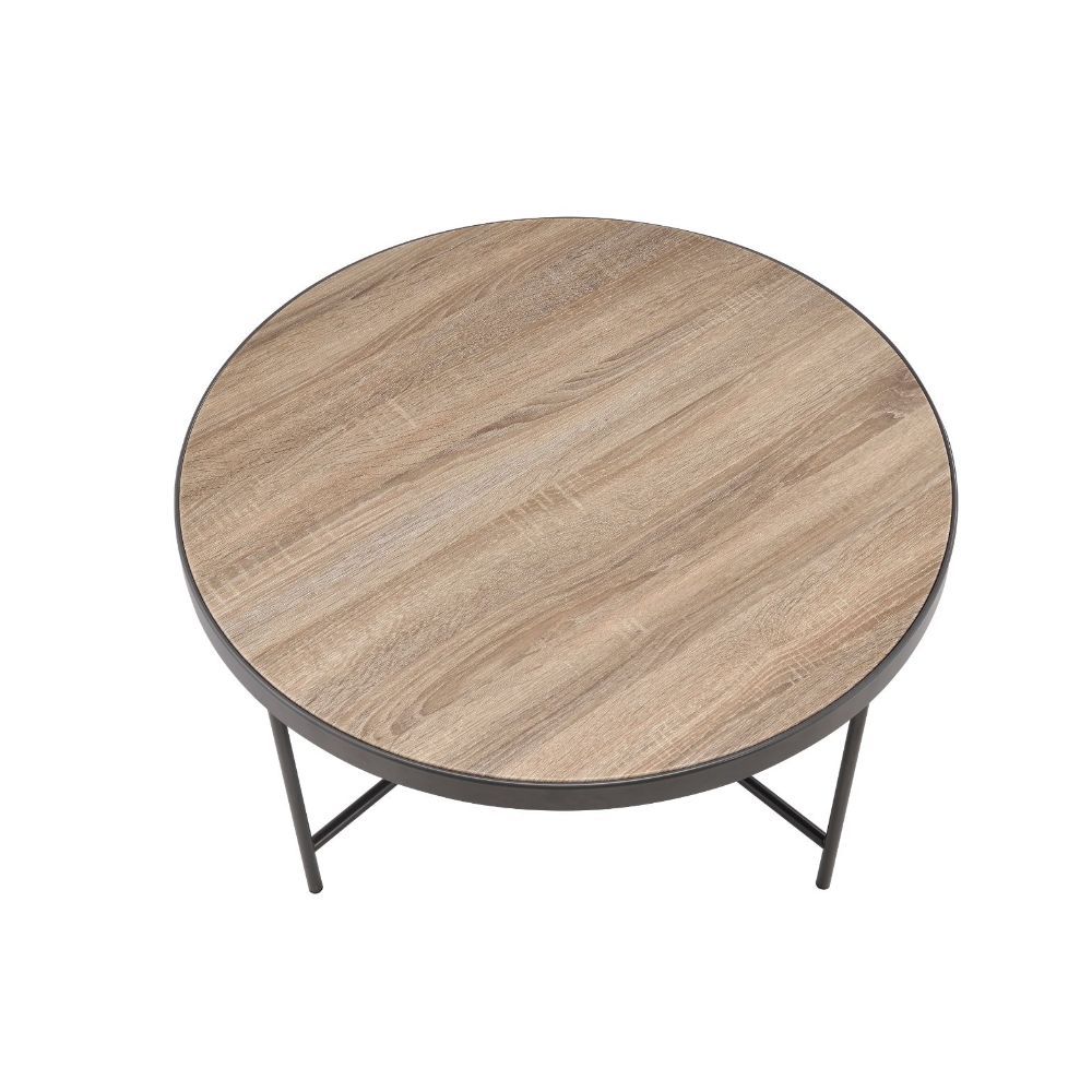 Bage - Coffee Table - Weathered Gray Oak & Metal, light brown, view 6