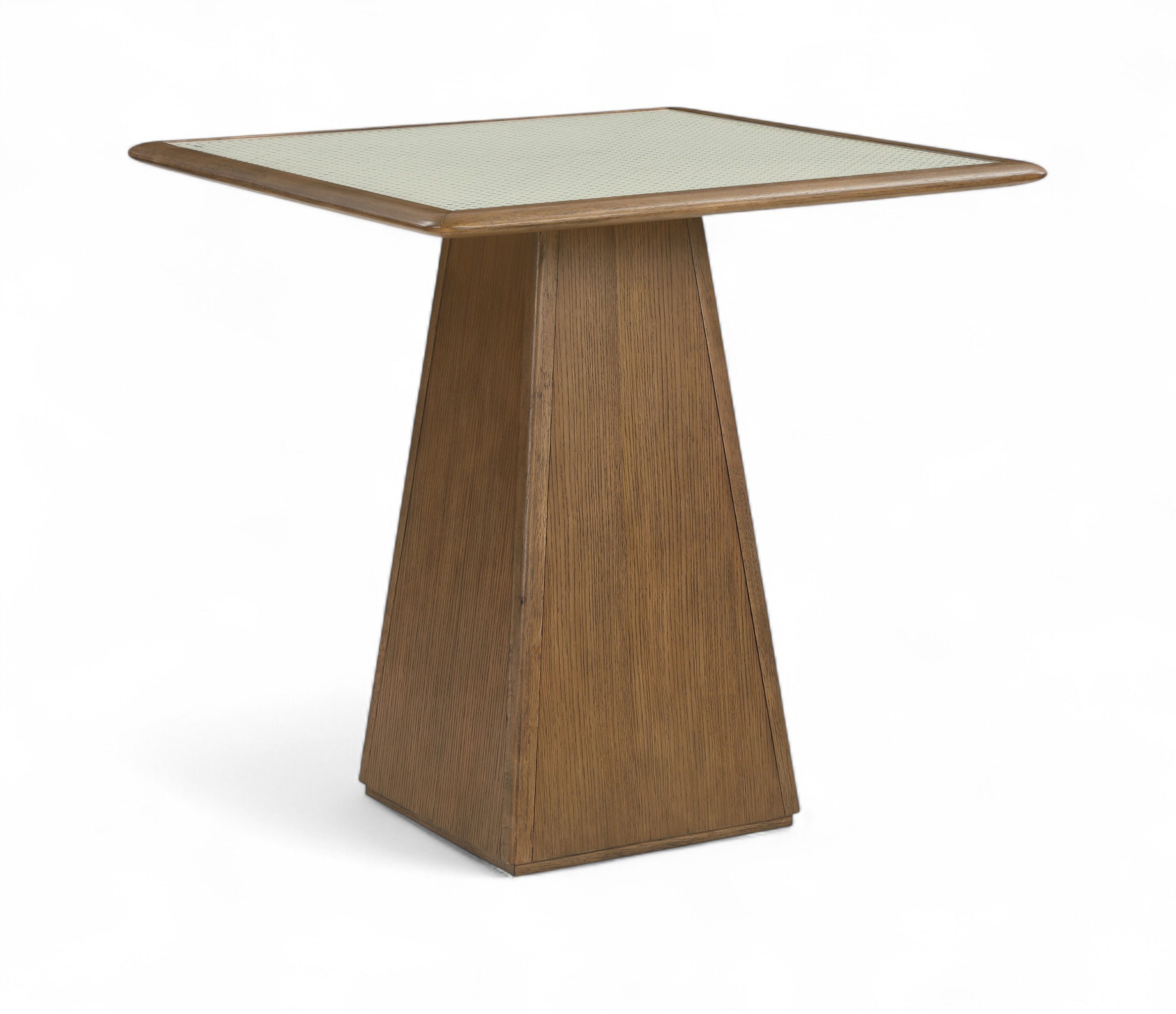 Atrium - Glass Top And Wood Base Counter Height Table - Brown