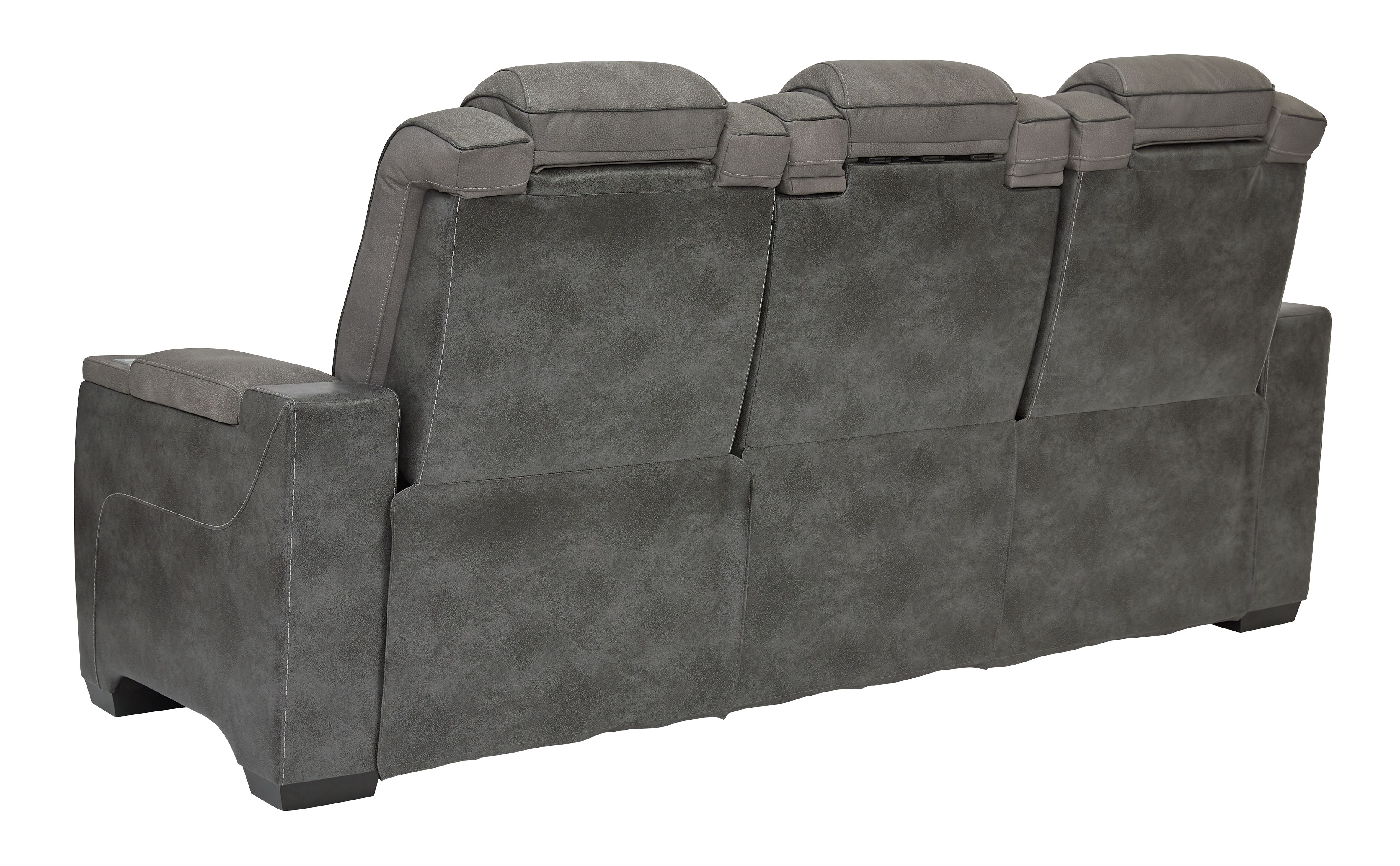 Ashley Furniture Next-Gen Durapella - Power Reclining Sofa/Adj Headrest - Slate - Image 5