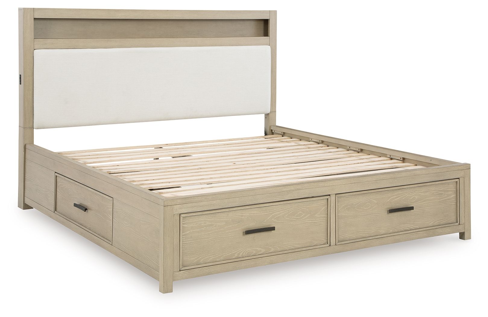 Calmoro - King Bookcase Bed - Gray